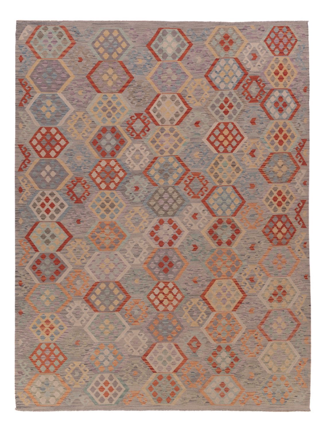 Kelim Rug - Splash - 342 x 257 cm - multicolored