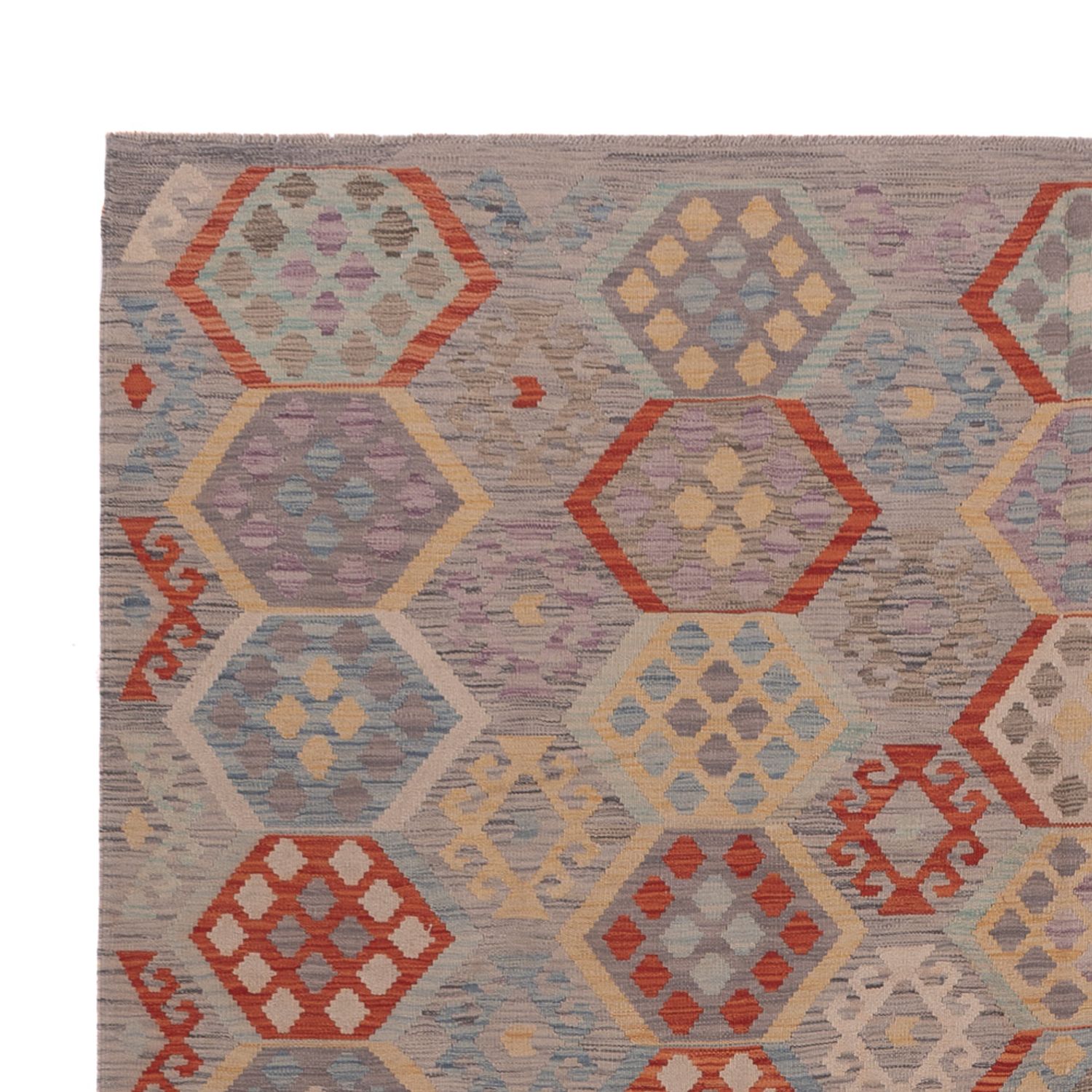 Kelim Rug - Splash - 342 x 257 cm - multicolored