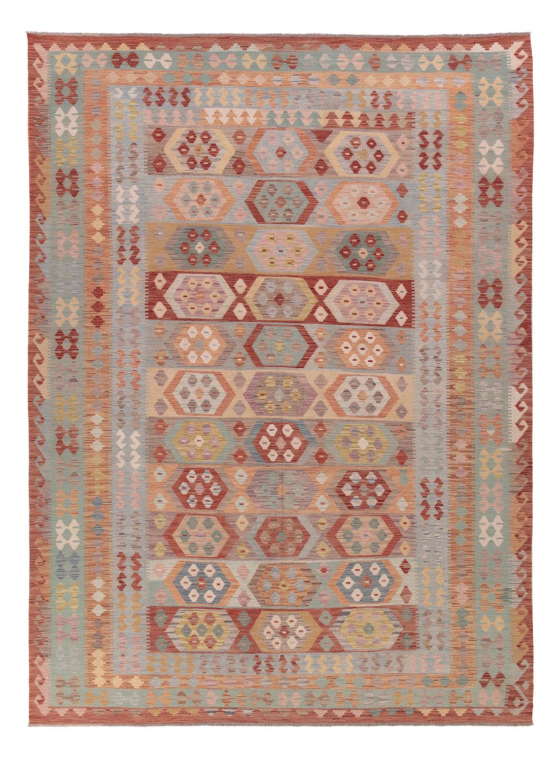 Kelim Rug - Splash - 352 x 254 cm - multicolored