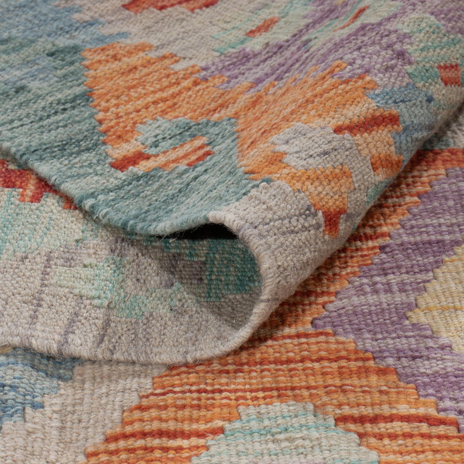 Kelimteppe - Splash - 298 x 247 cm - flerfarget