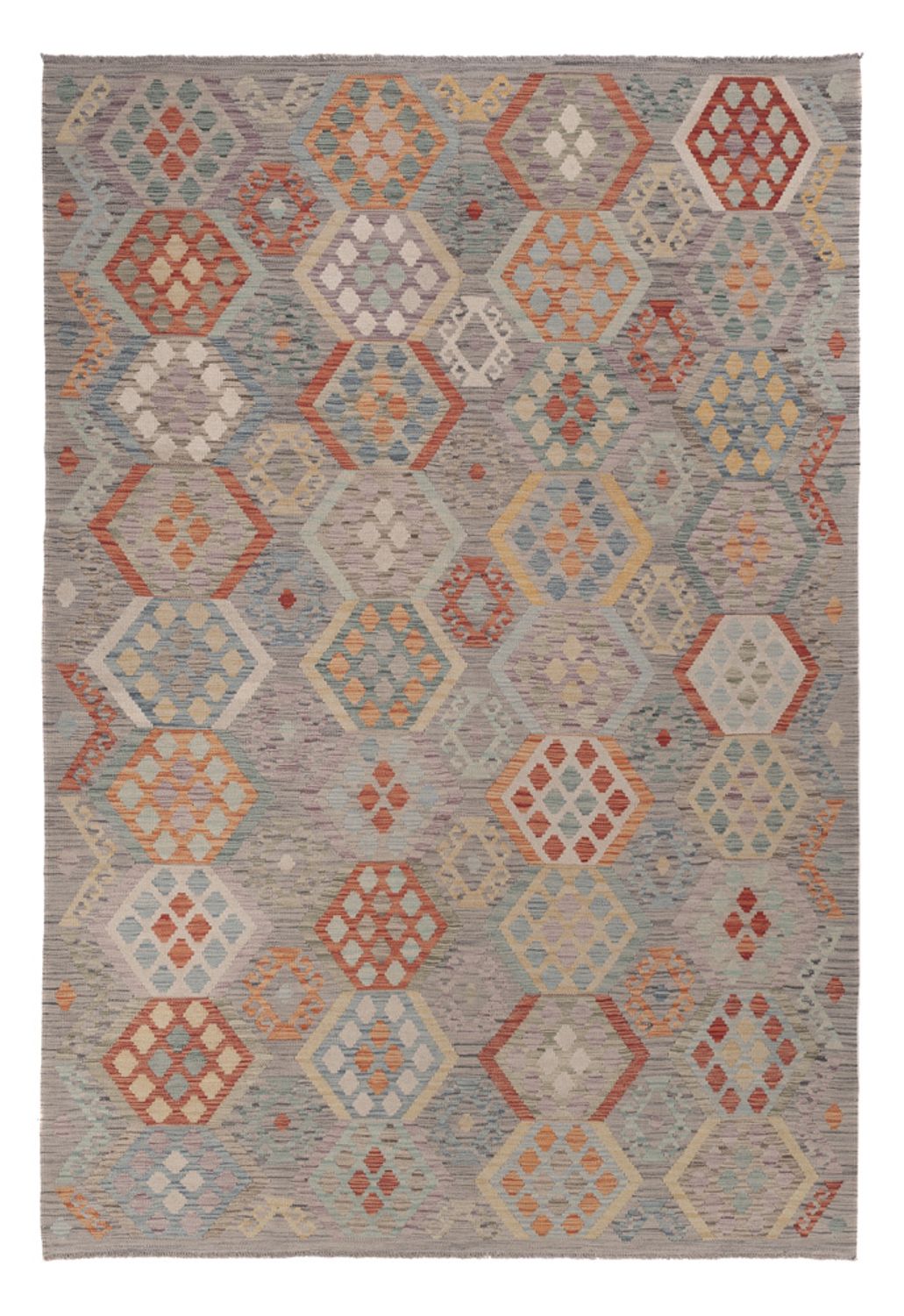 Kelim Rug - Splash - 299 x 203 cm - multicolored