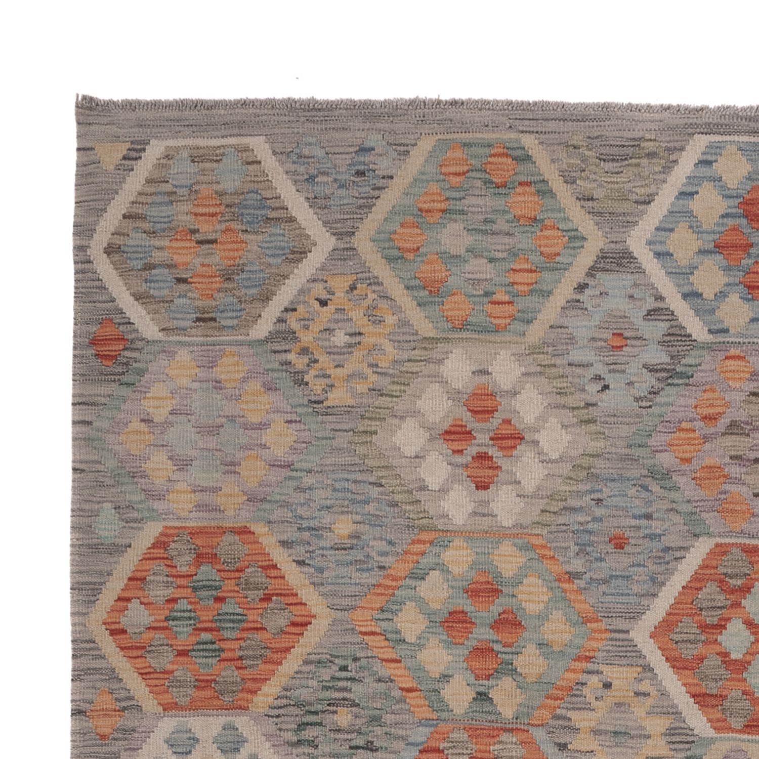 Kelimteppe - Splash - 288 x 203 cm - flerfarget