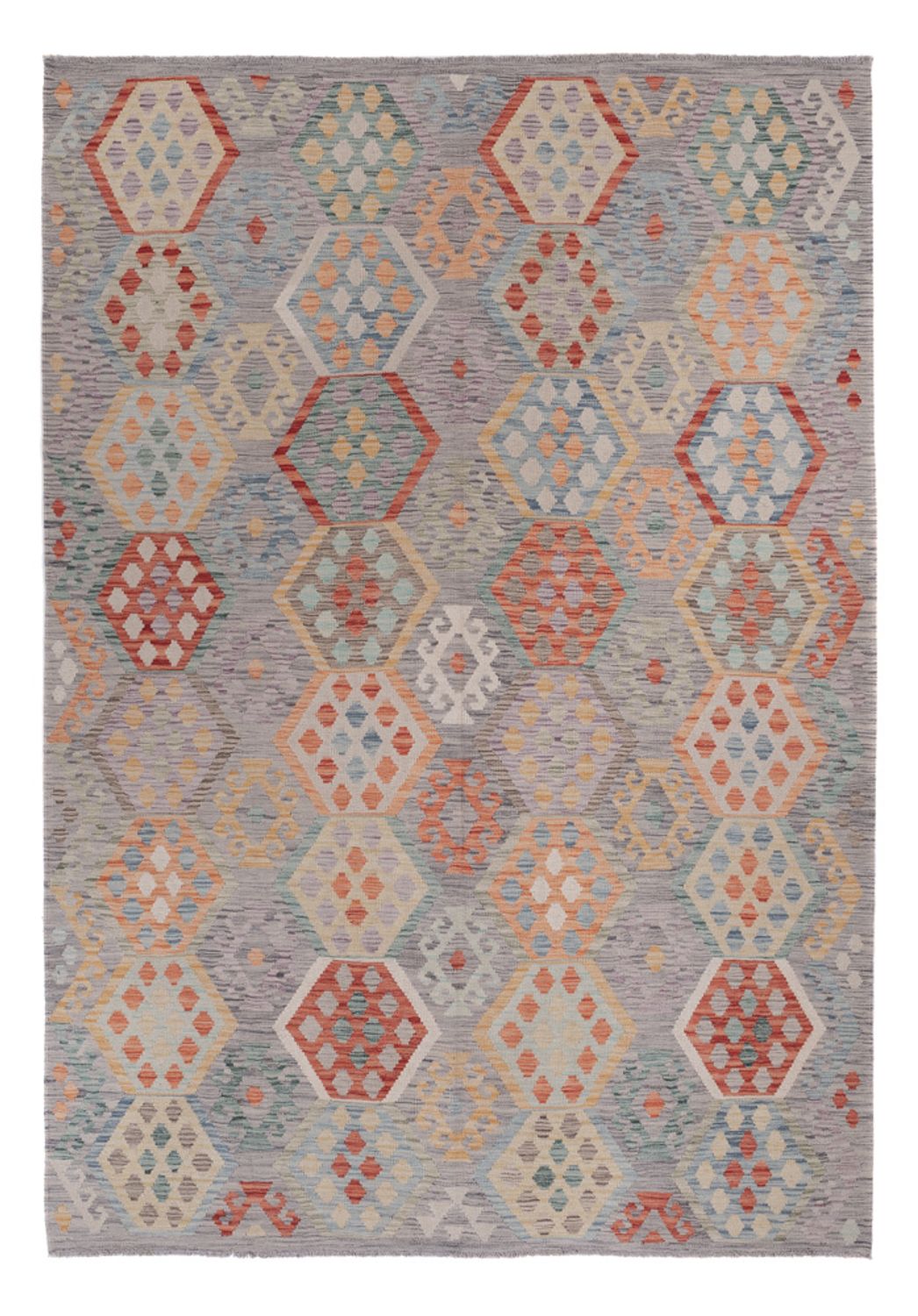 Kelim Rug - Splash - 299 x 211 cm - multicolored