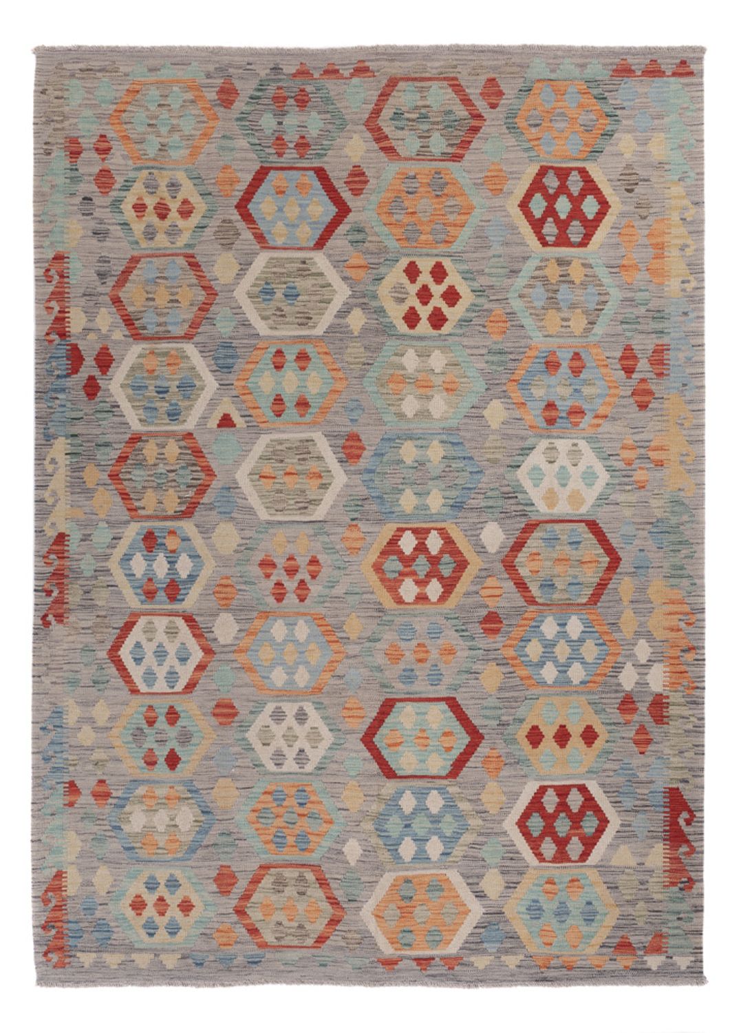 Kelim Rug - Splash - 252 x 183 cm - multicolored