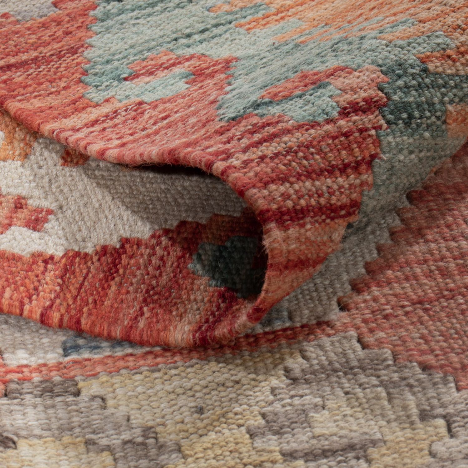 Kelimteppe - Splash - 238 x 174 cm - flerfarget