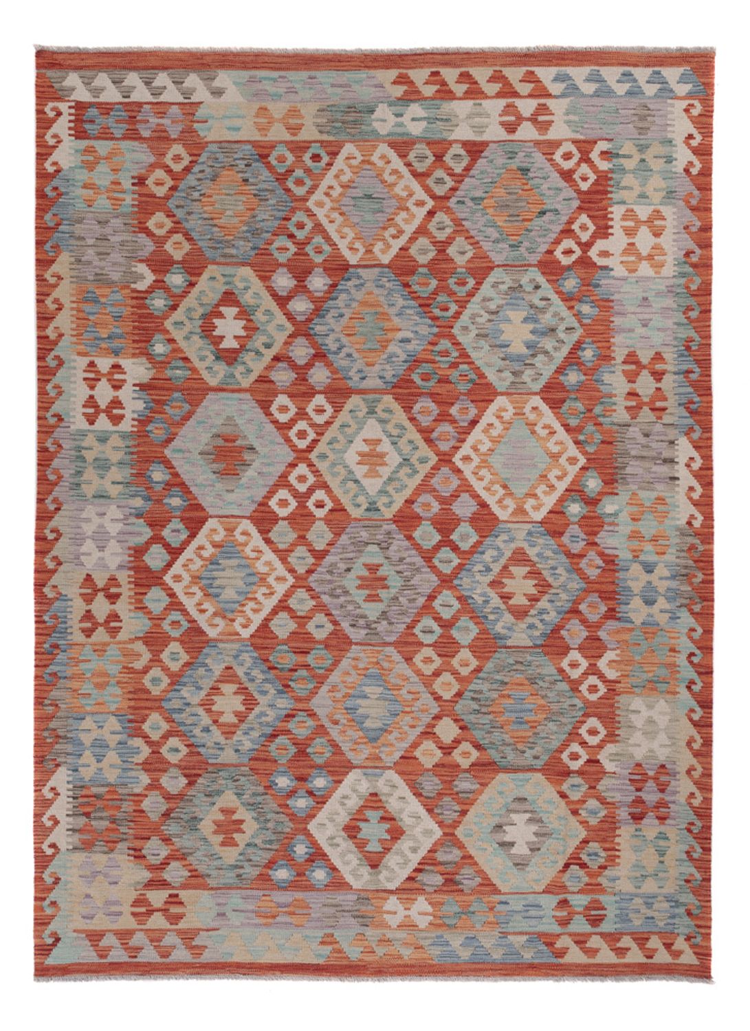 Kelim Rug - Splash - 251 x 180 cm - multicolored
