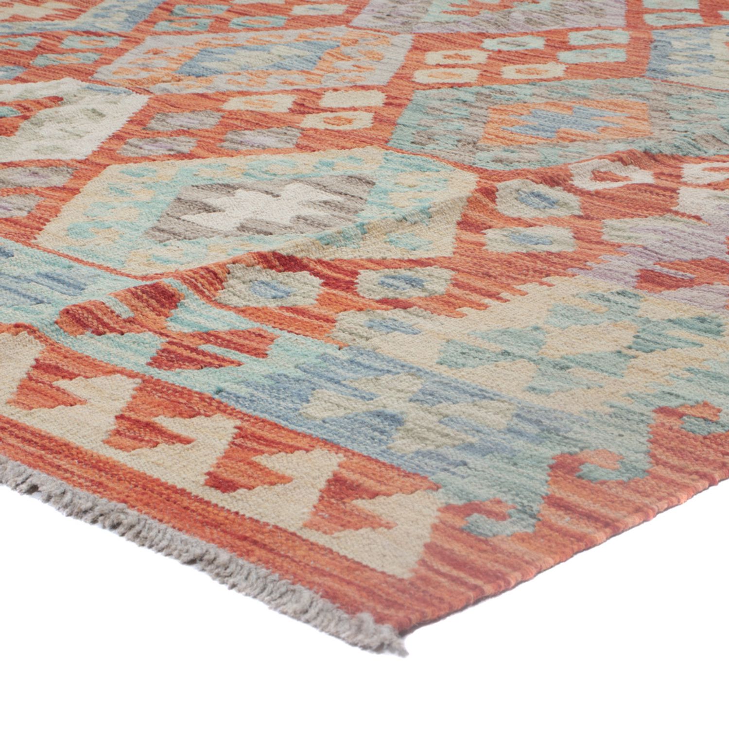 Kelim Rug - Splash - 251 x 180 cm - multicolored