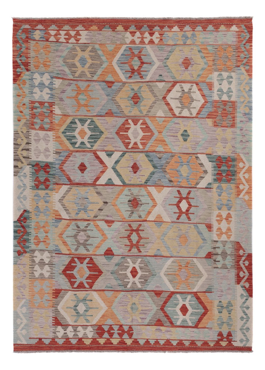 Kelim Rug - Splash - 244 x 176 cm - multicolored