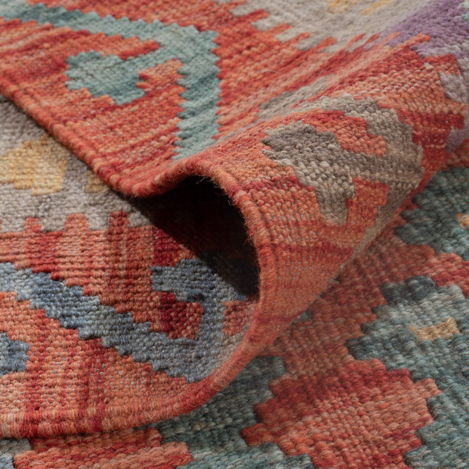 Kelim Rug - Splash - 243 x 178 cm - multicolored