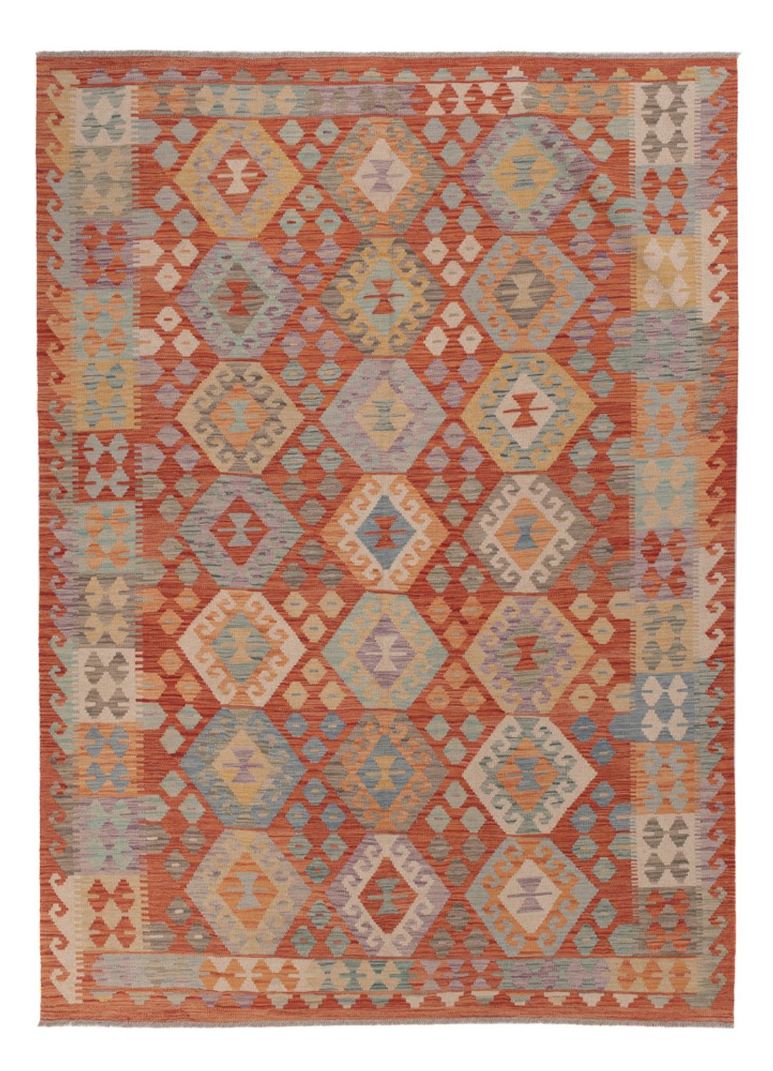 Kelim Rug - Splash - 252 x 181 cm - multicolored