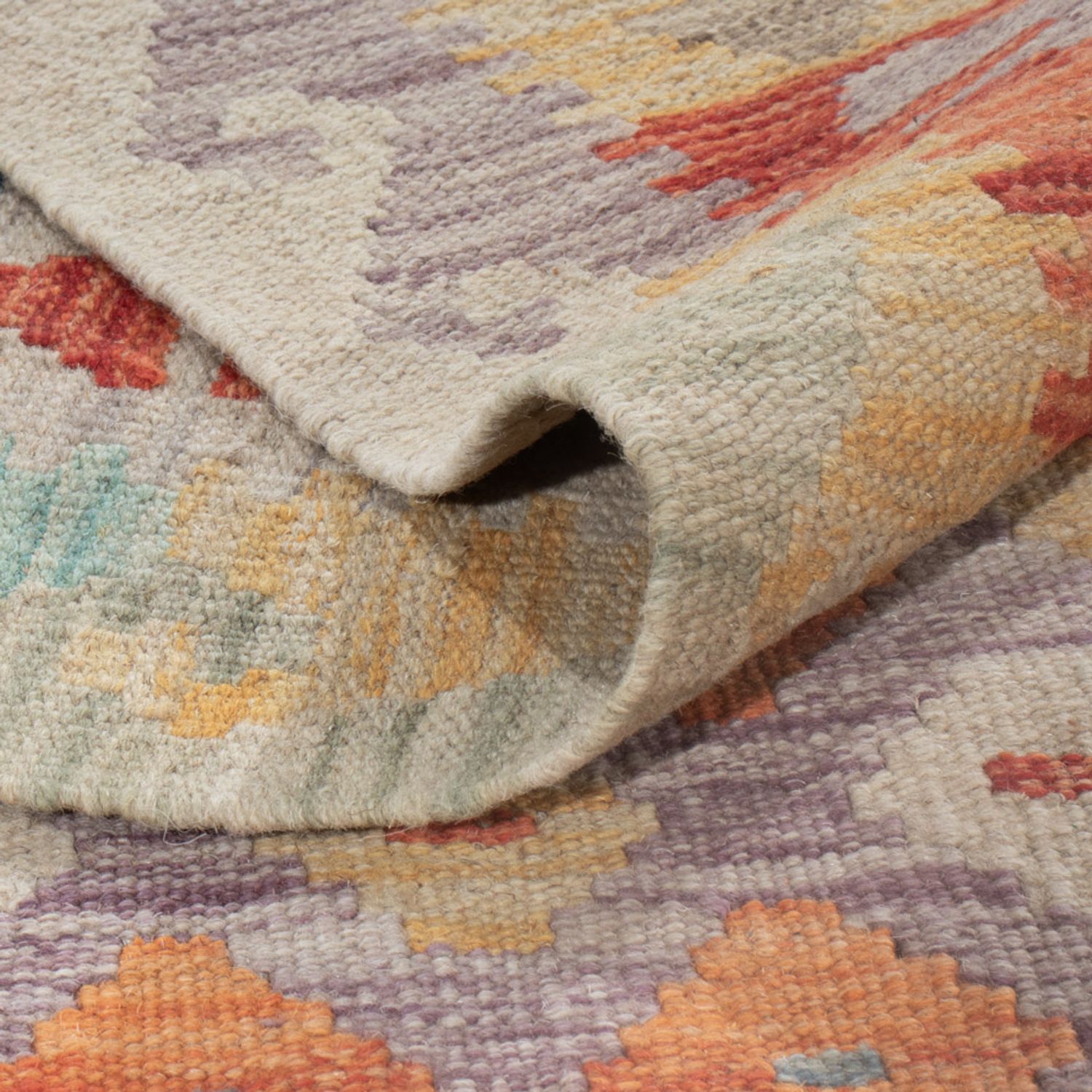 Kelimteppe - Splash - 242 x 178 cm - flerfarget