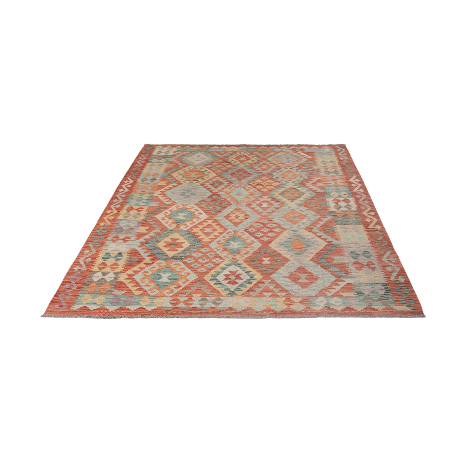 Kelim Rug - Splash - 251 x 181 cm - multicolored