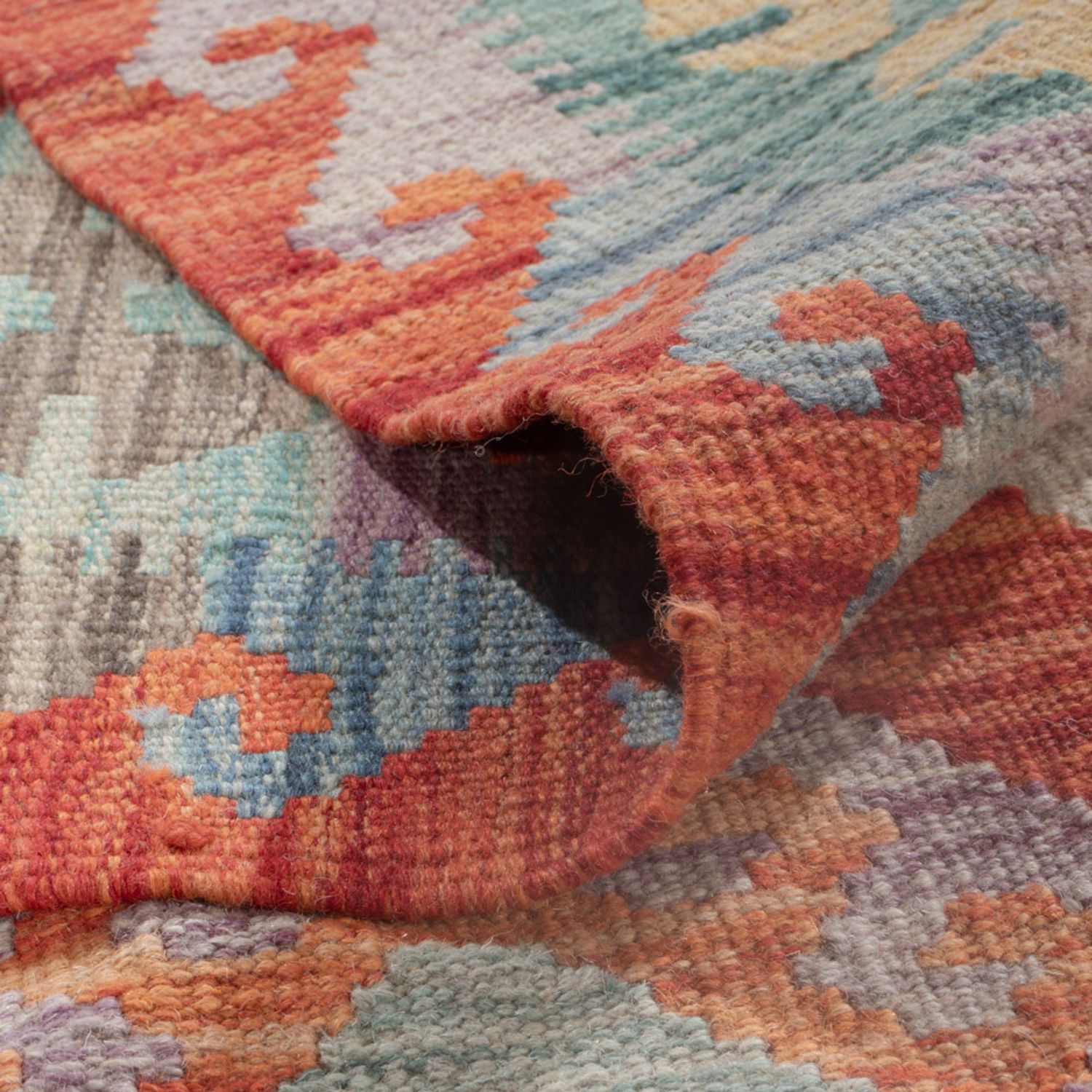 Kelimteppe - Splash - 250 x 181 cm - flerfarget