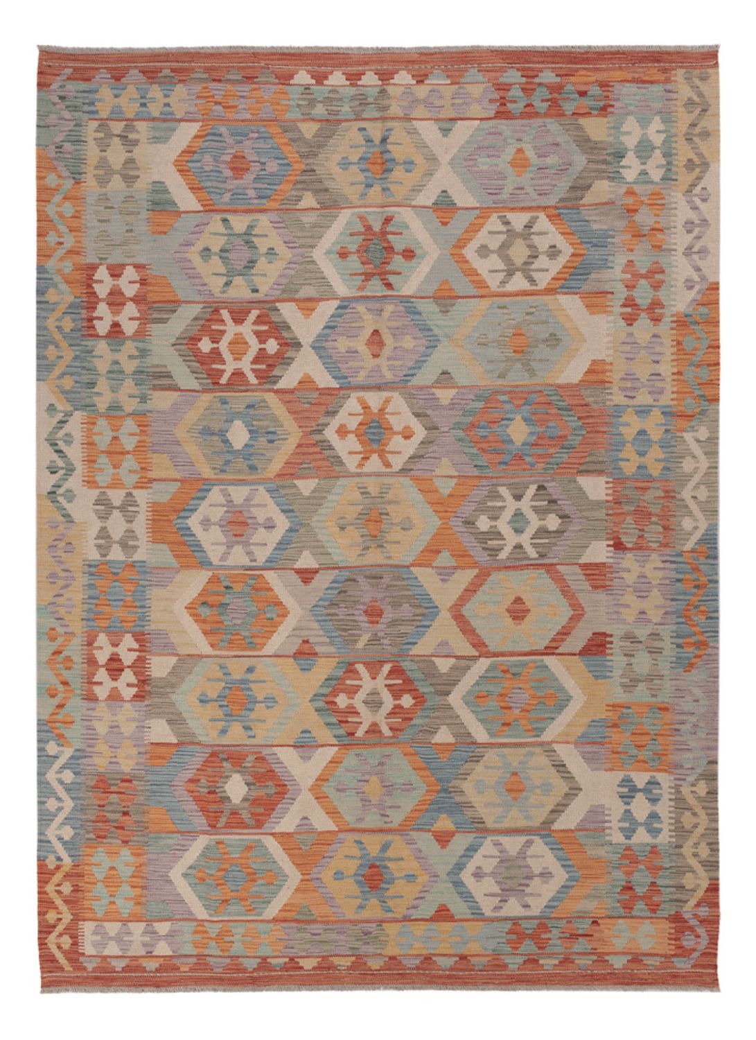 Kelim Rug - Splash - 245 x 178 cm - multicolored
