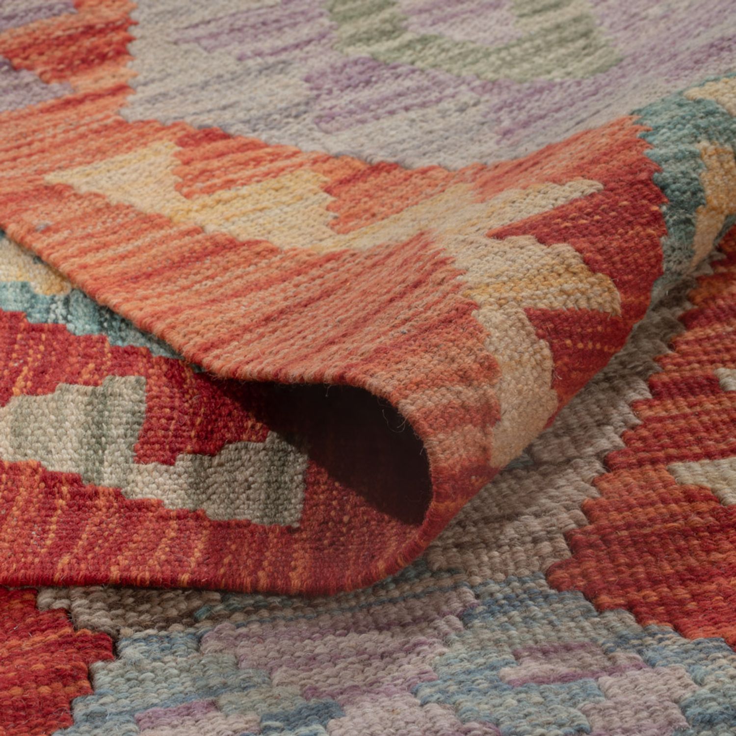 Kelimteppe - Splash - 252 x 178 cm - flerfarget