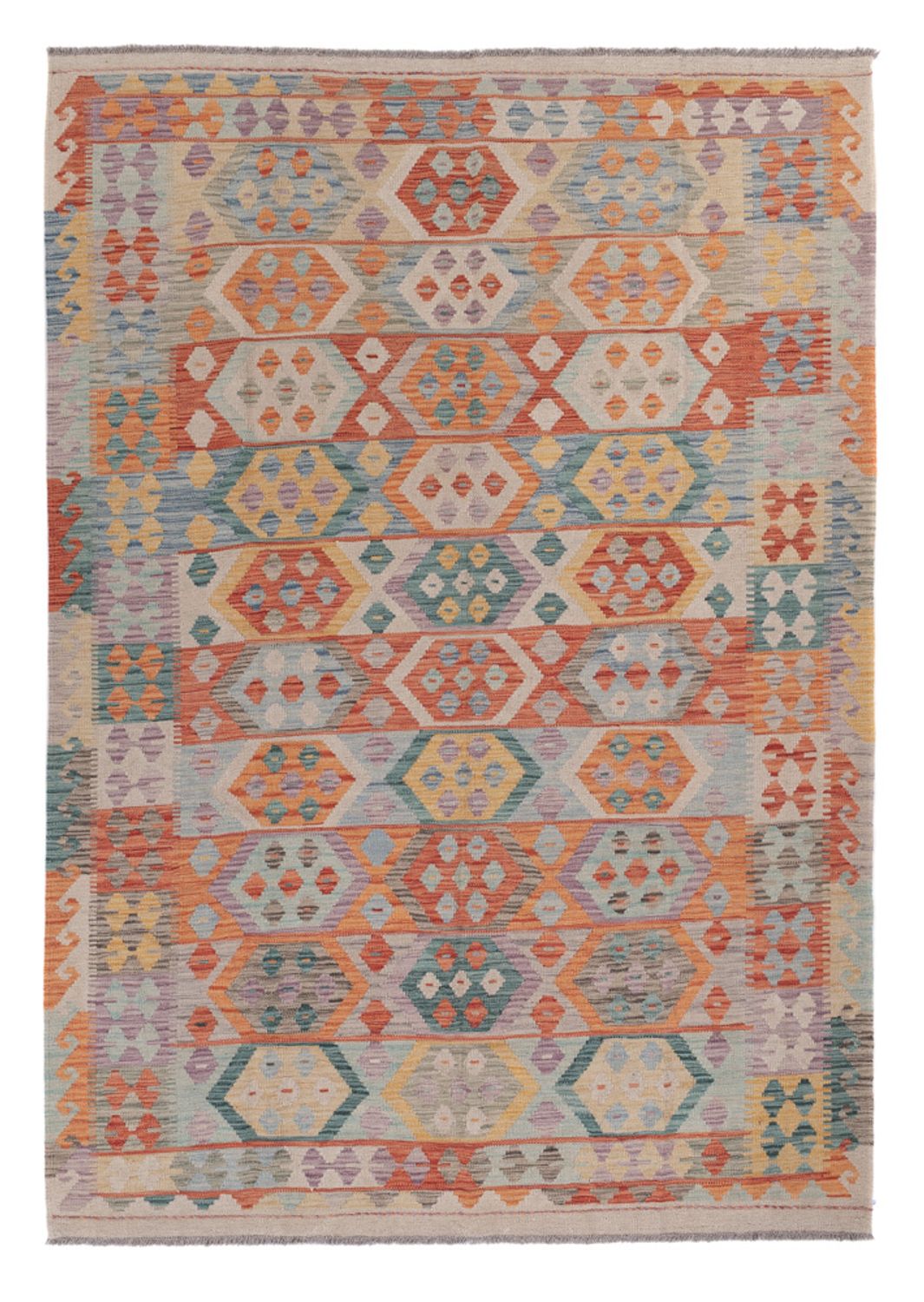 Kelim Rug - Splash - 245 x 177 cm - multicolored