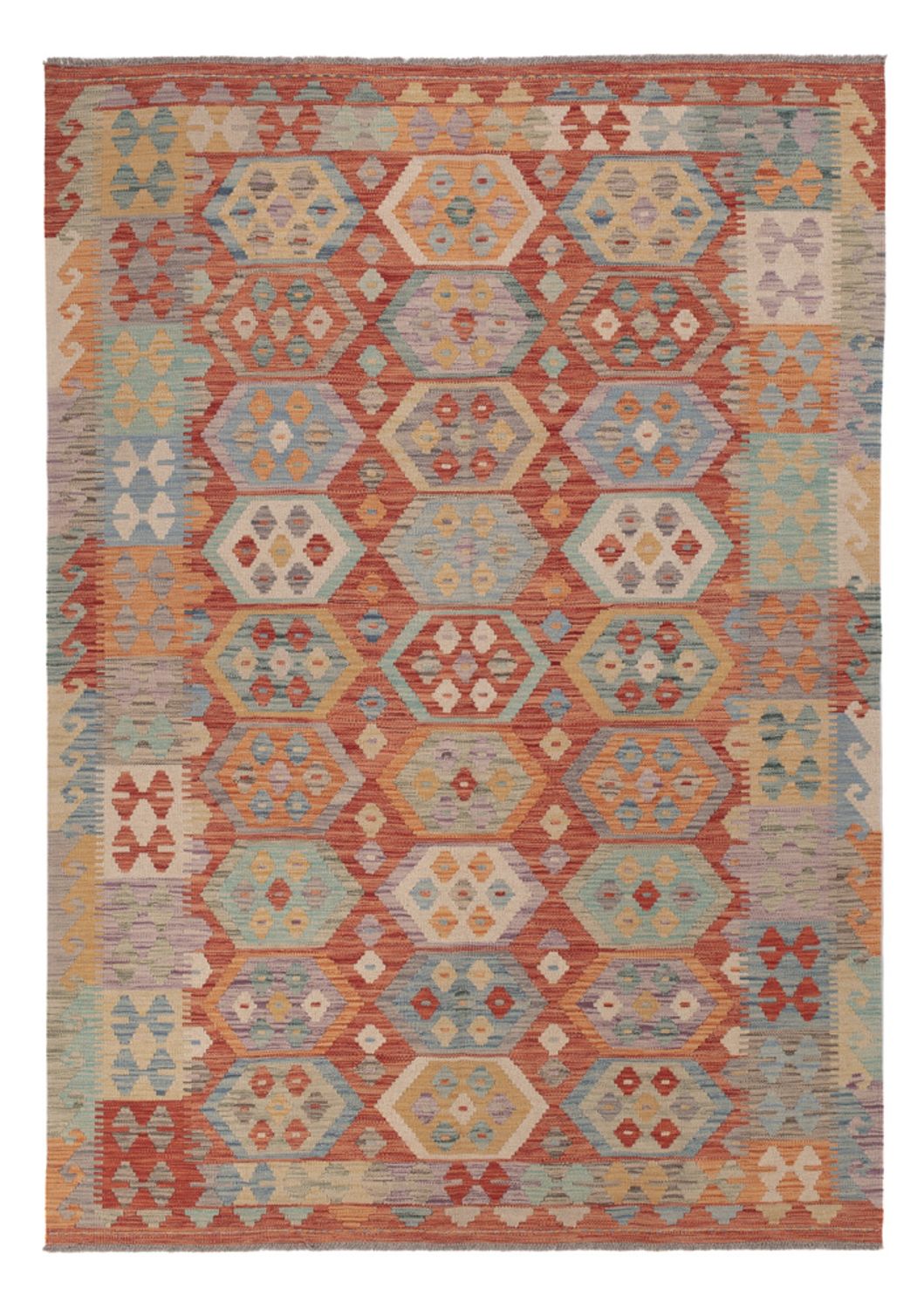 Kelim Rug - Splash - 236 x 168 cm - multicolored