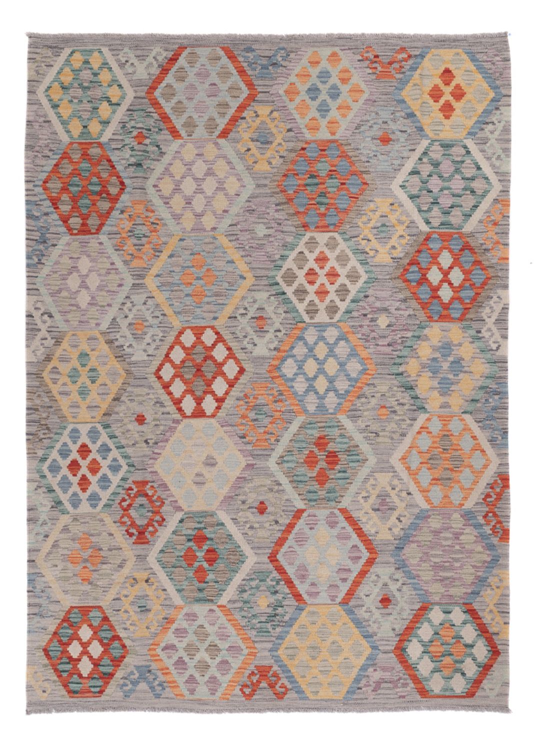 Kelim Rug - Splash - 238 x 176 cm - multicolored
