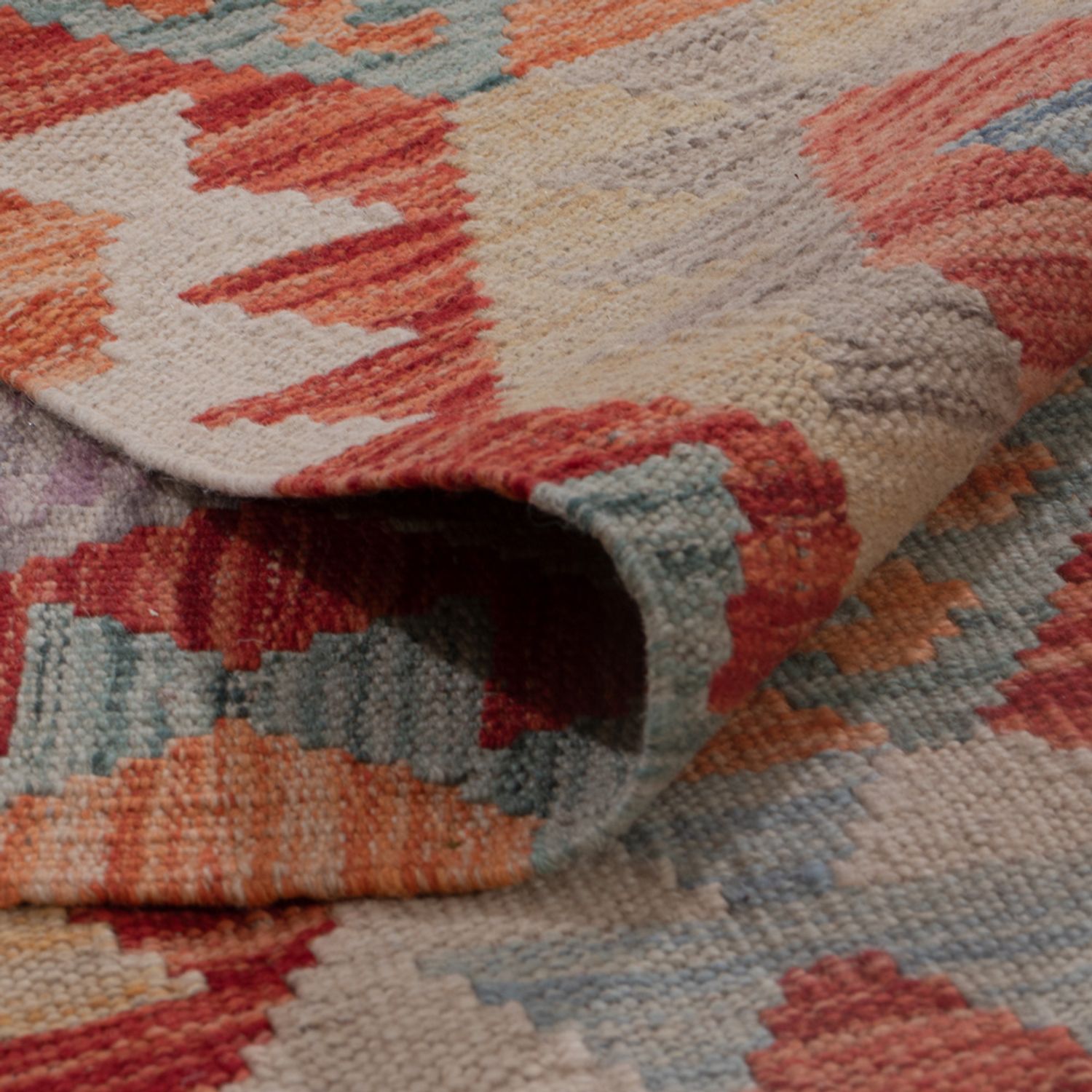 Kelim Rug - Splash - 202 x 156 cm - multicolored