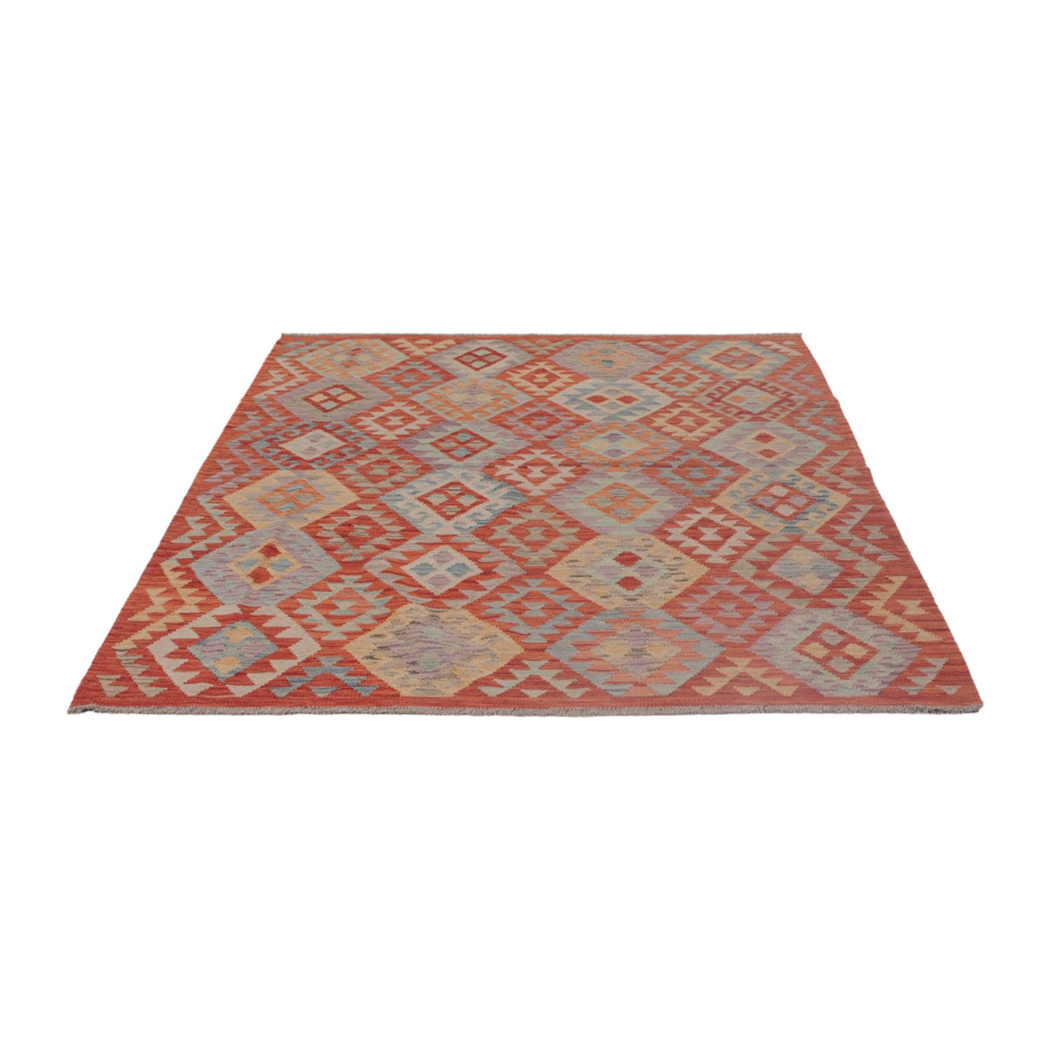 Kelim Rug - Splash - 201 x 159 cm - multicolored