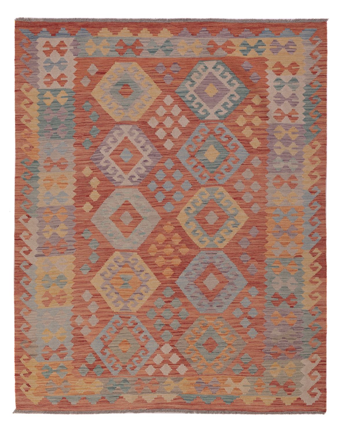 Kelim Rug - Splash - 190 x 152 cm - multicolored