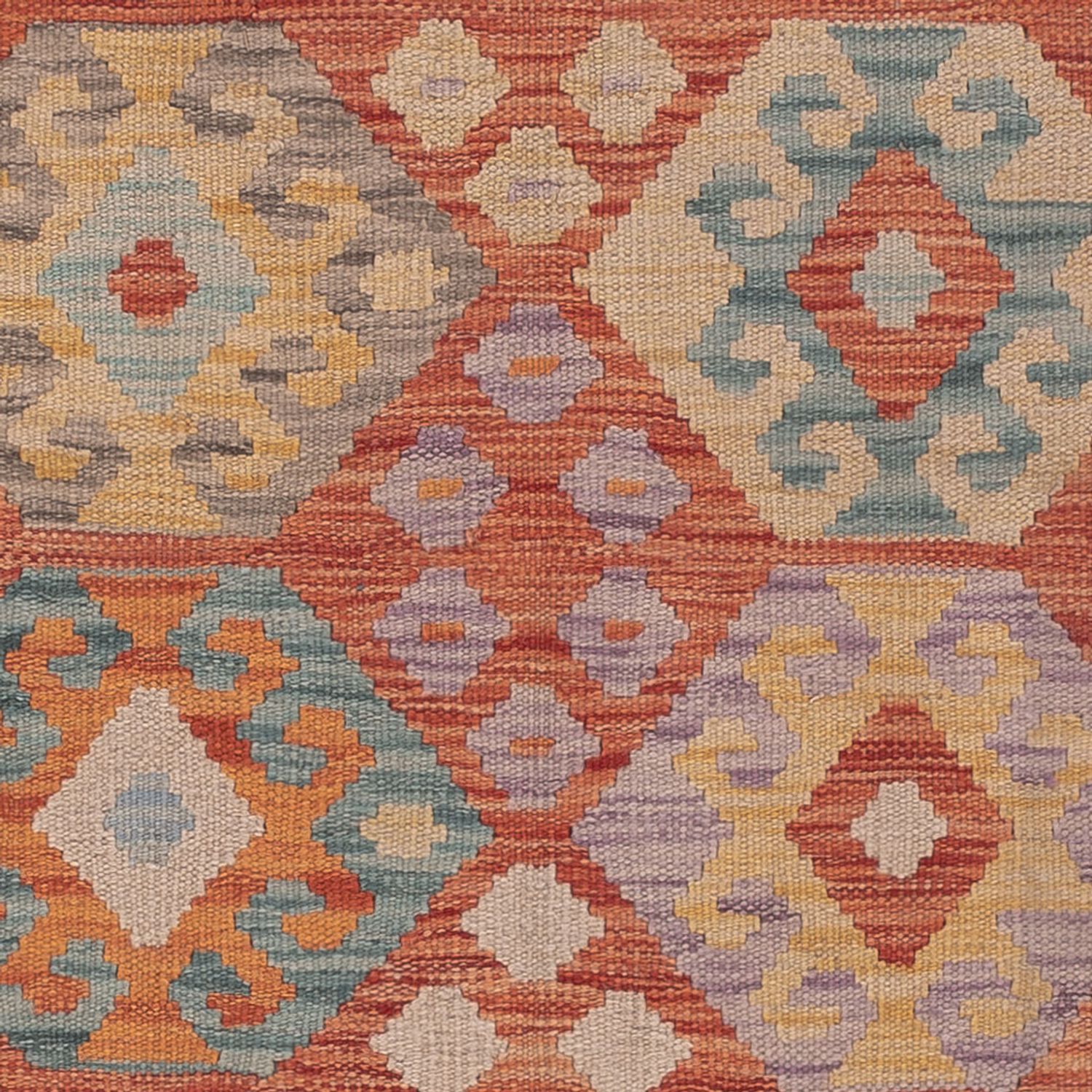 Kelim Teppich - Splash - 195 x 149 cm - mehrfarbig