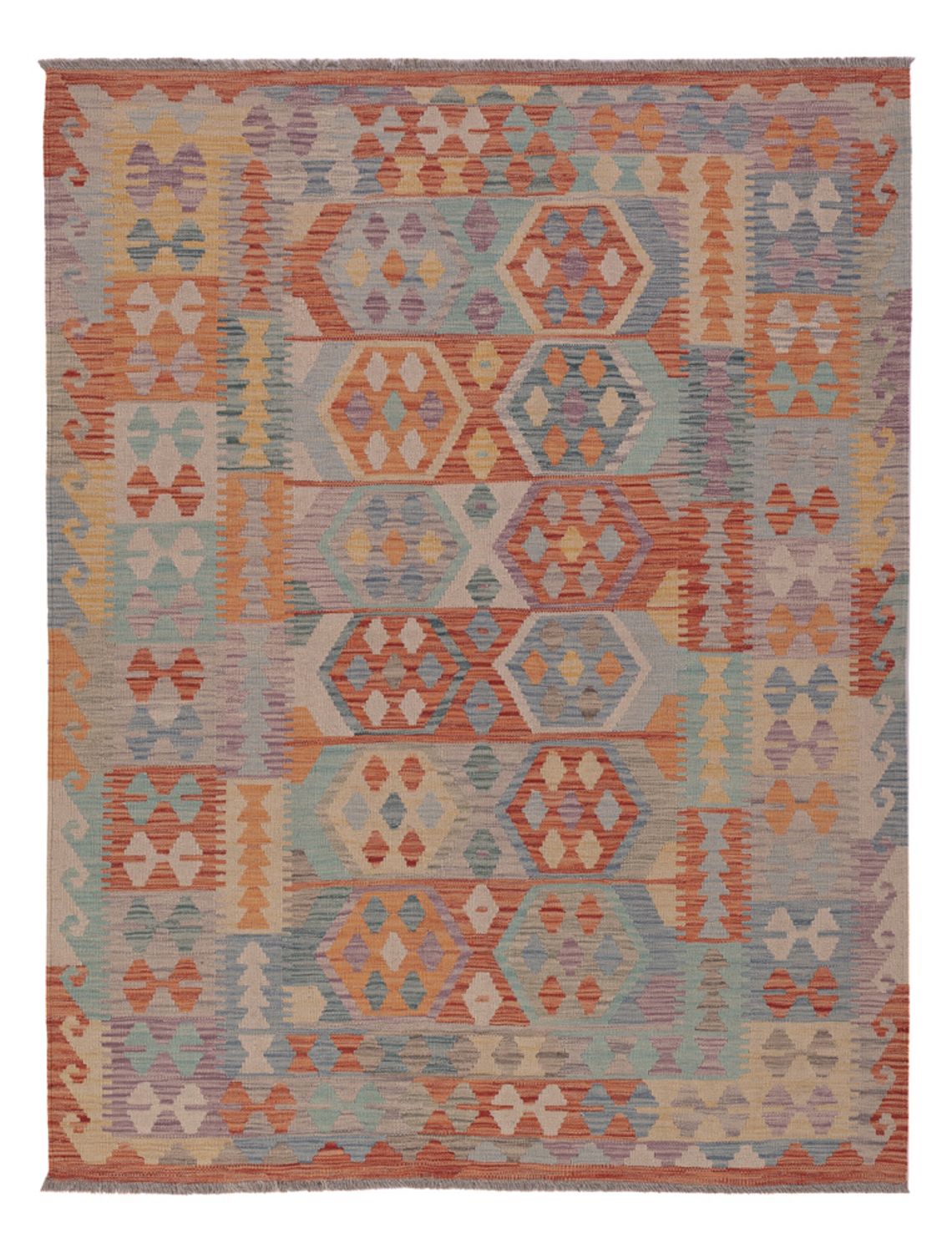 Kelim Rug - Splash - 198 x 149 cm - multicolored
