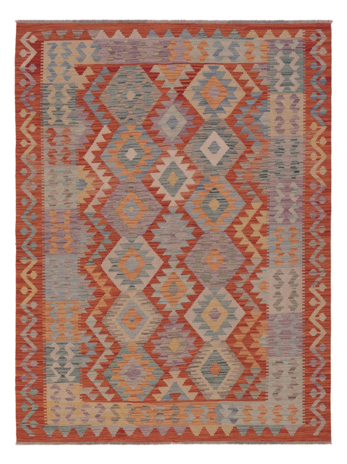 Kelim Rug - Splash - 193 x 148 cm - multicolored