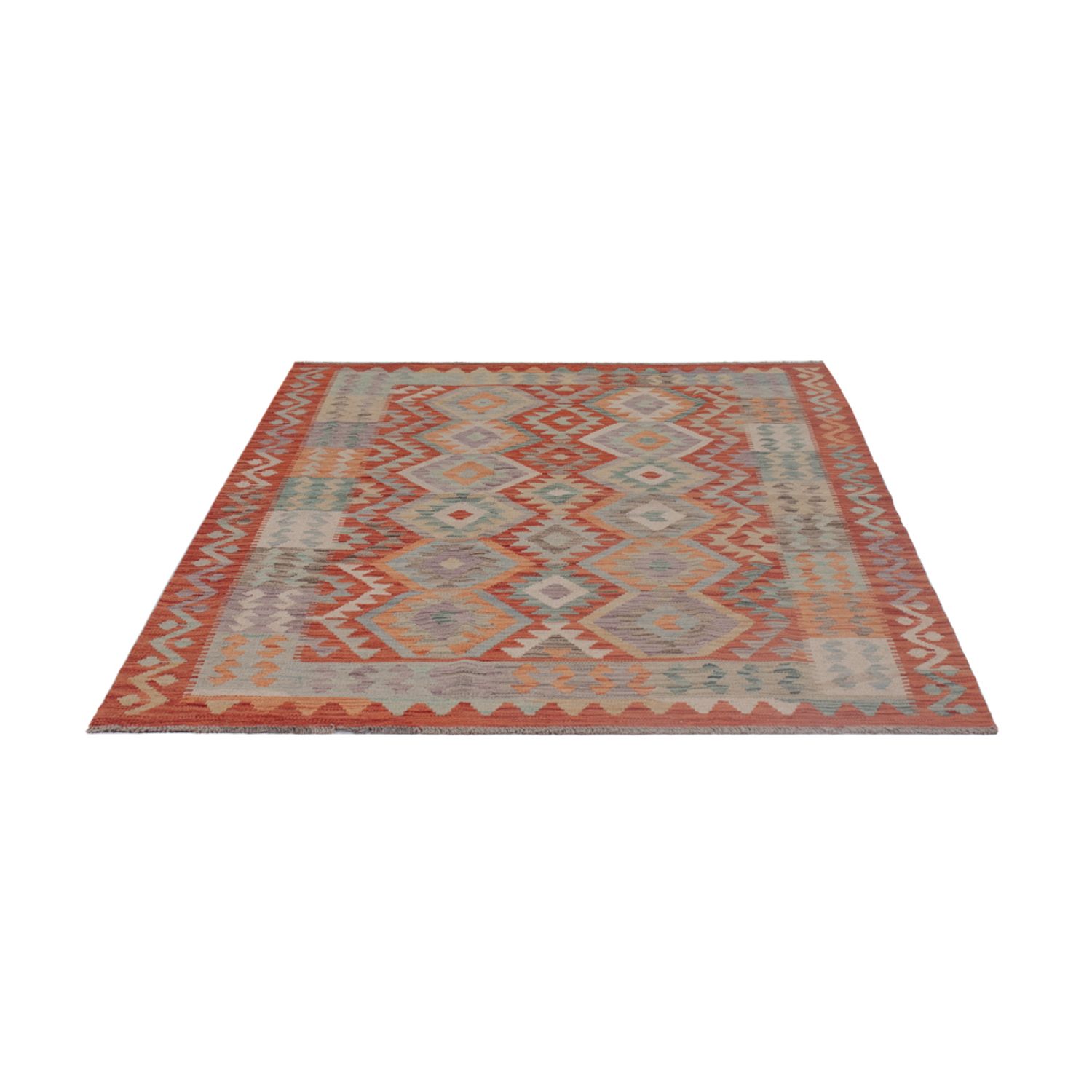 Kelim Rug - Splash - 198 x 152 cm - multicolored