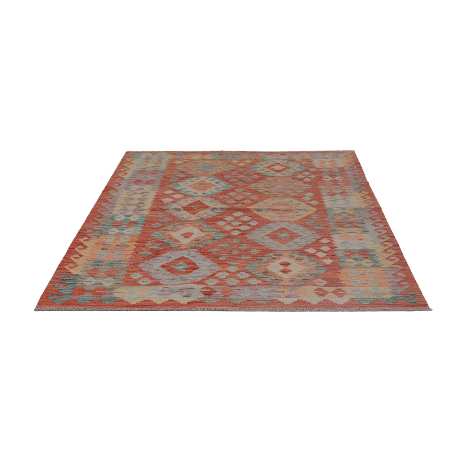 Kelimteppe - Splash - 200 x 148 cm - flerfarget