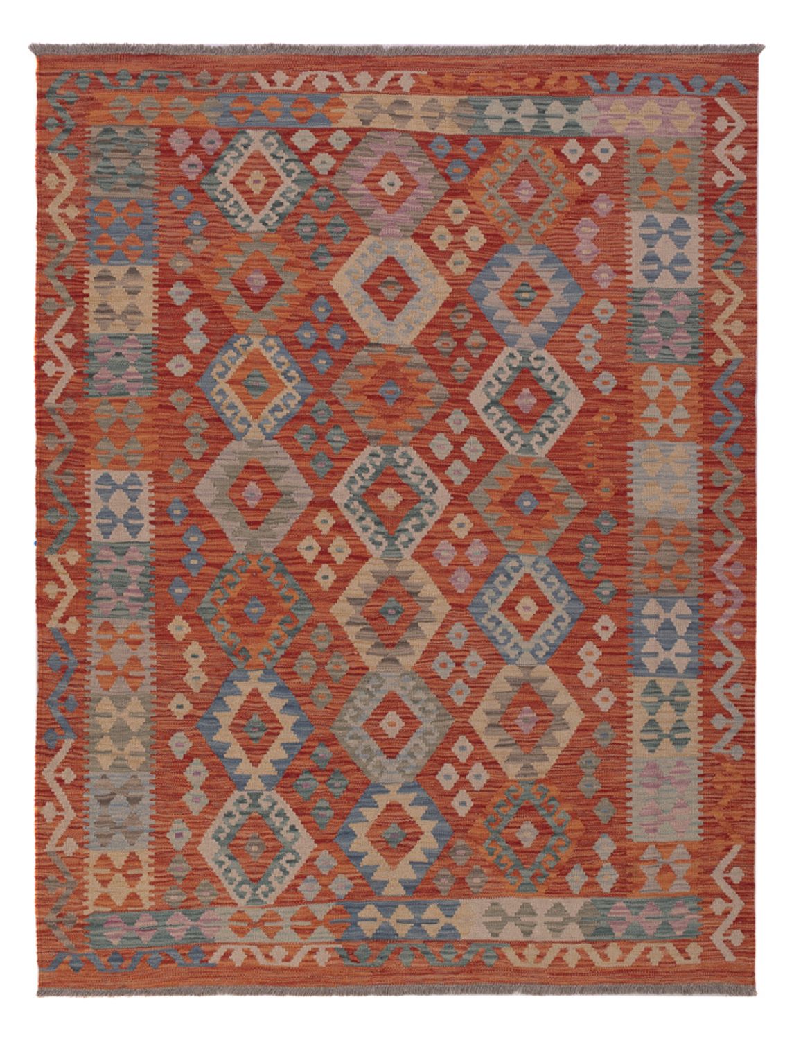 Kelim Rug - Splash - 198 x 151 cm - multicolored