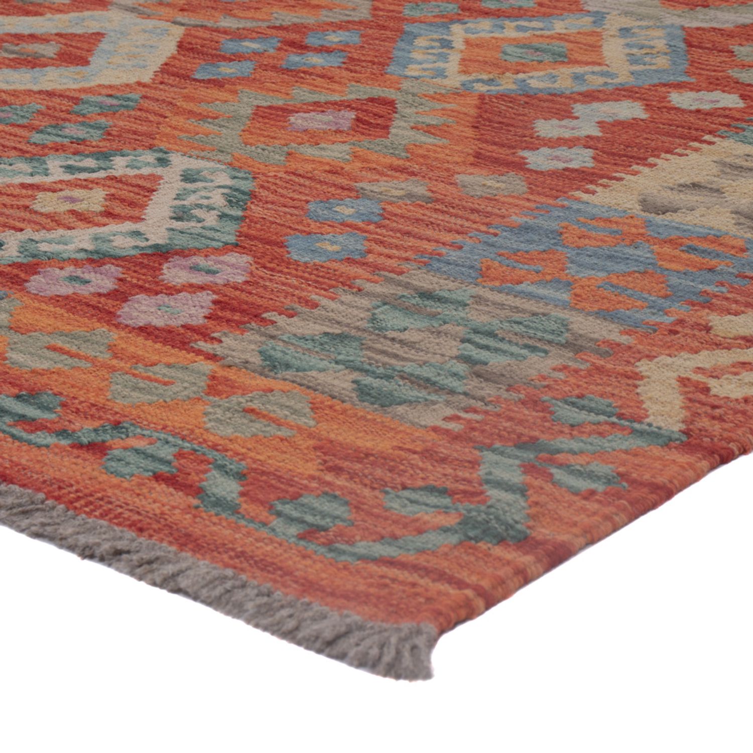 Kelim Rug - Splash - 198 x 151 cm - multicolored