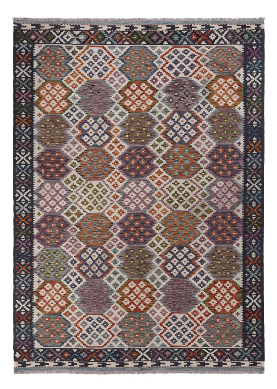 Kelim Rug - Splash - 291 x 207 cm - multicolored