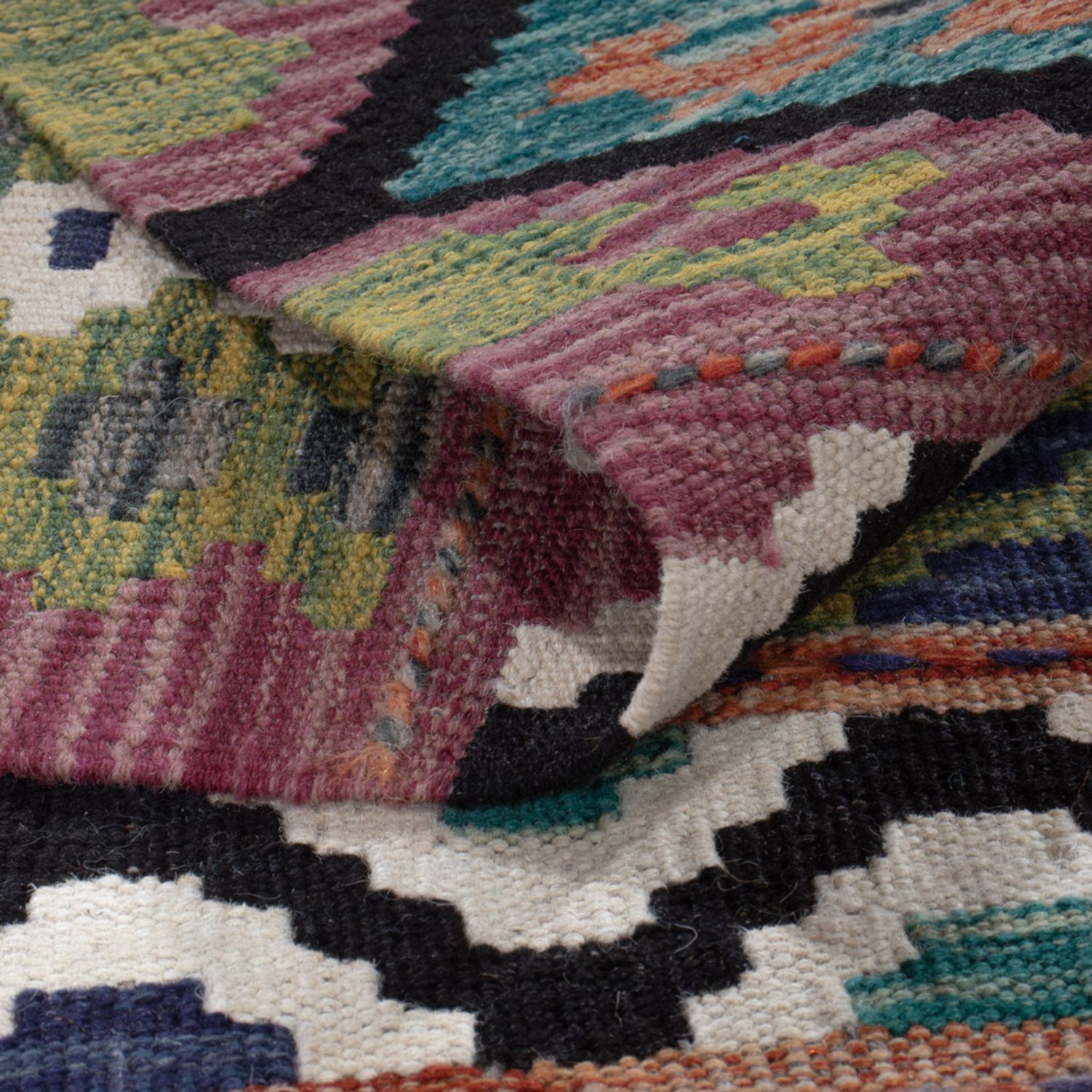 Kelim Rug - Splash - 288 x 203 cm - multicolored