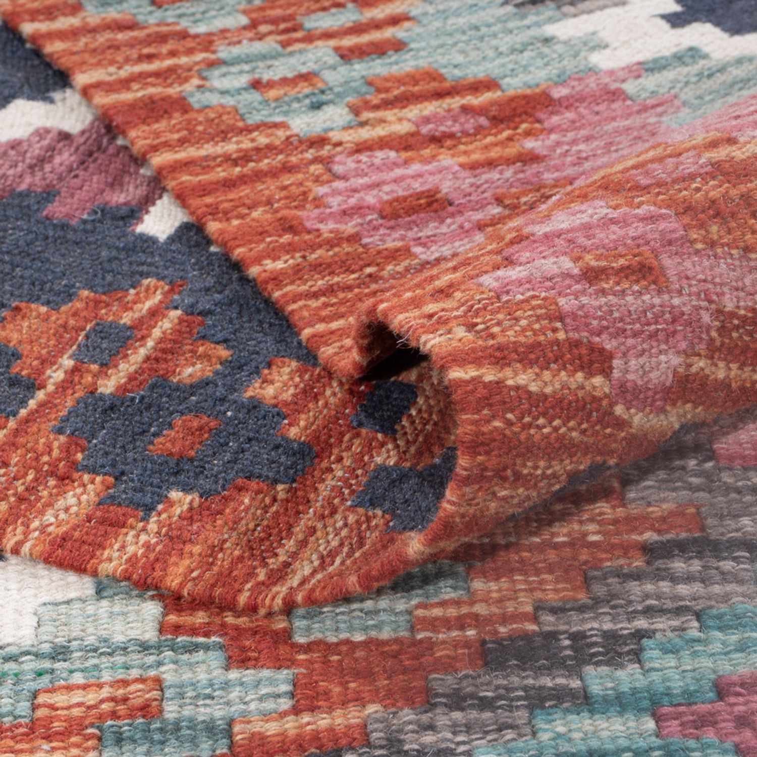 Kelimteppe - Splash - 309 x 209 cm - flerfarget