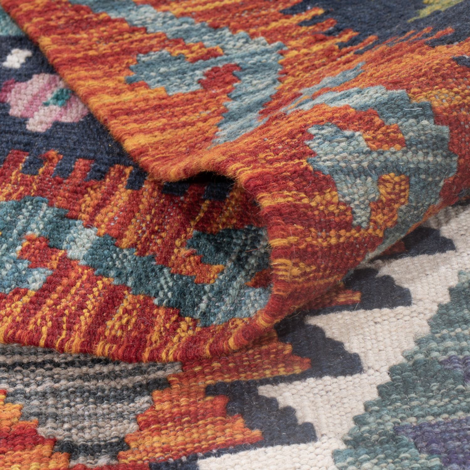 Kelimteppe - Splash - 315 x 203 cm - flerfarget