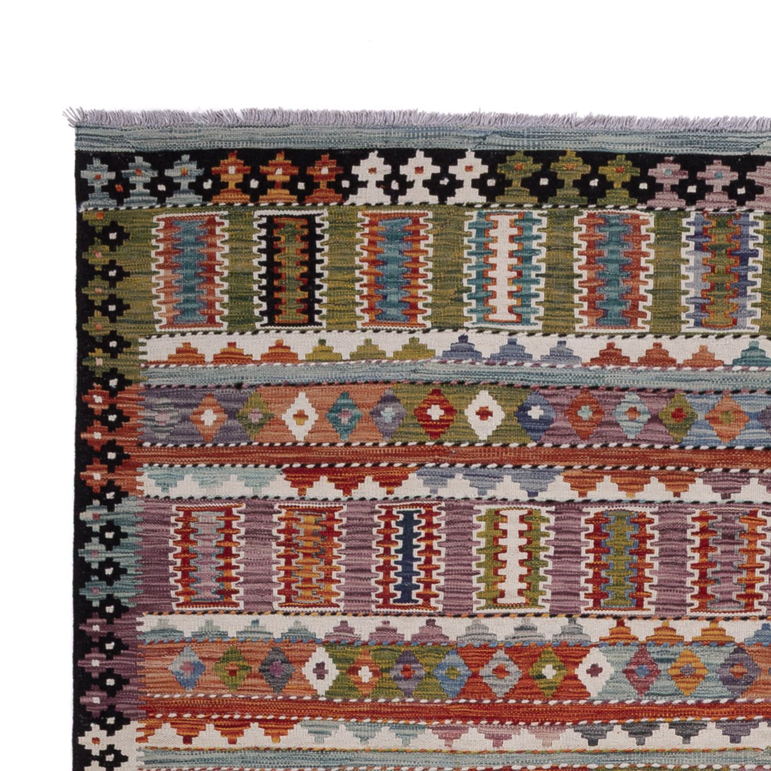 Kelim Rug - Splash - 298 x 204 cm - multicolored