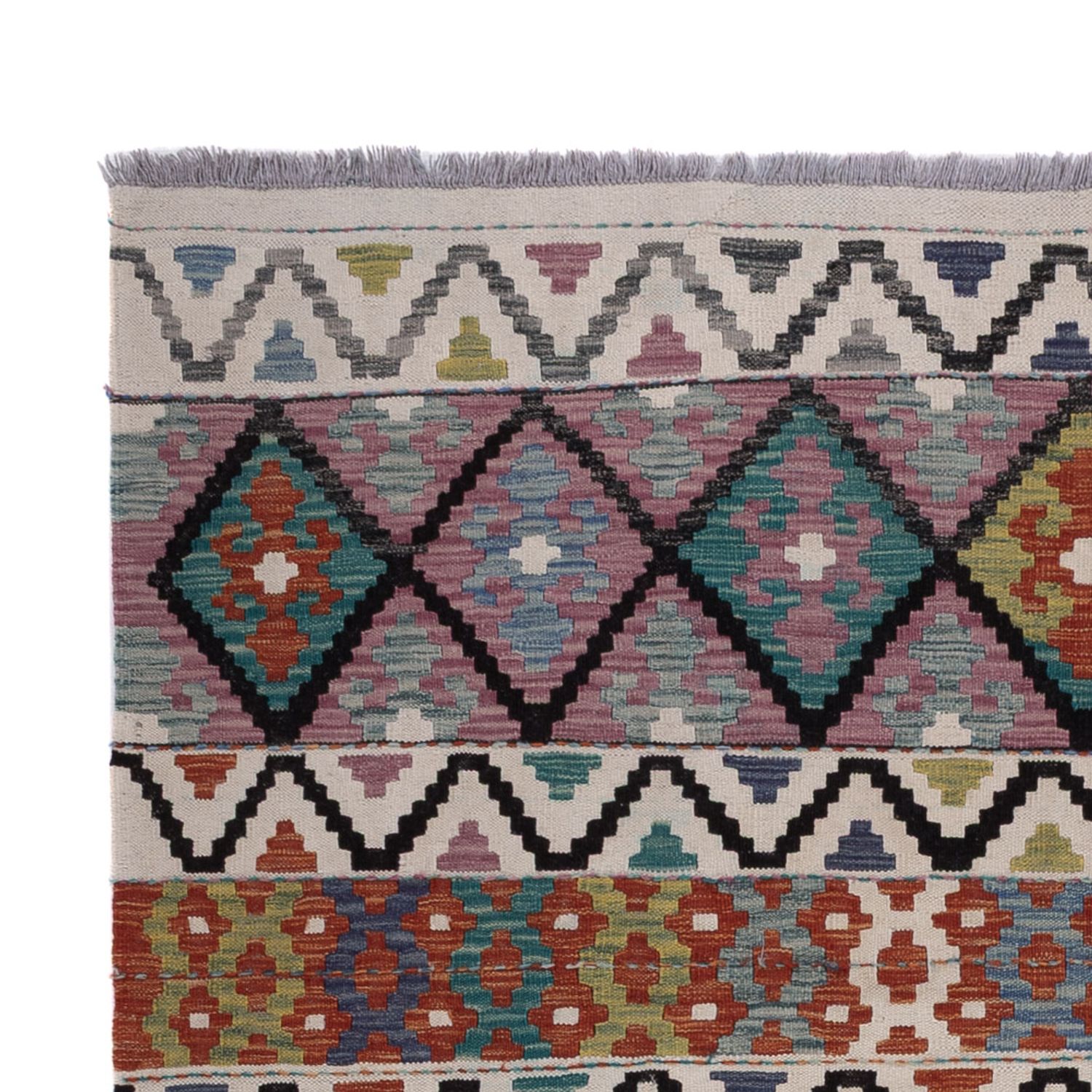 Kelimteppe - Splash - 236 x 176 cm - flerfarget