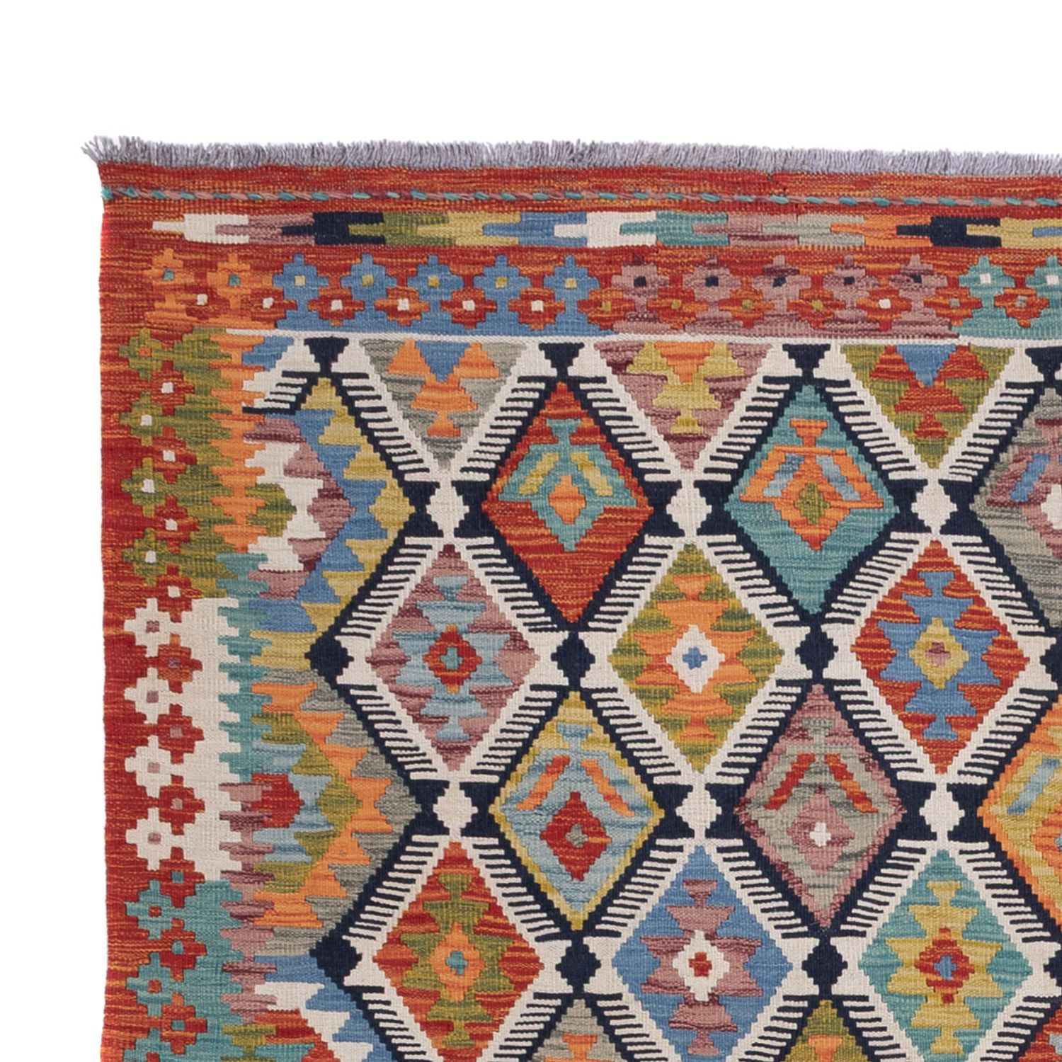 Kelimteppe - Splash - 240 x 180 cm - flerfarget