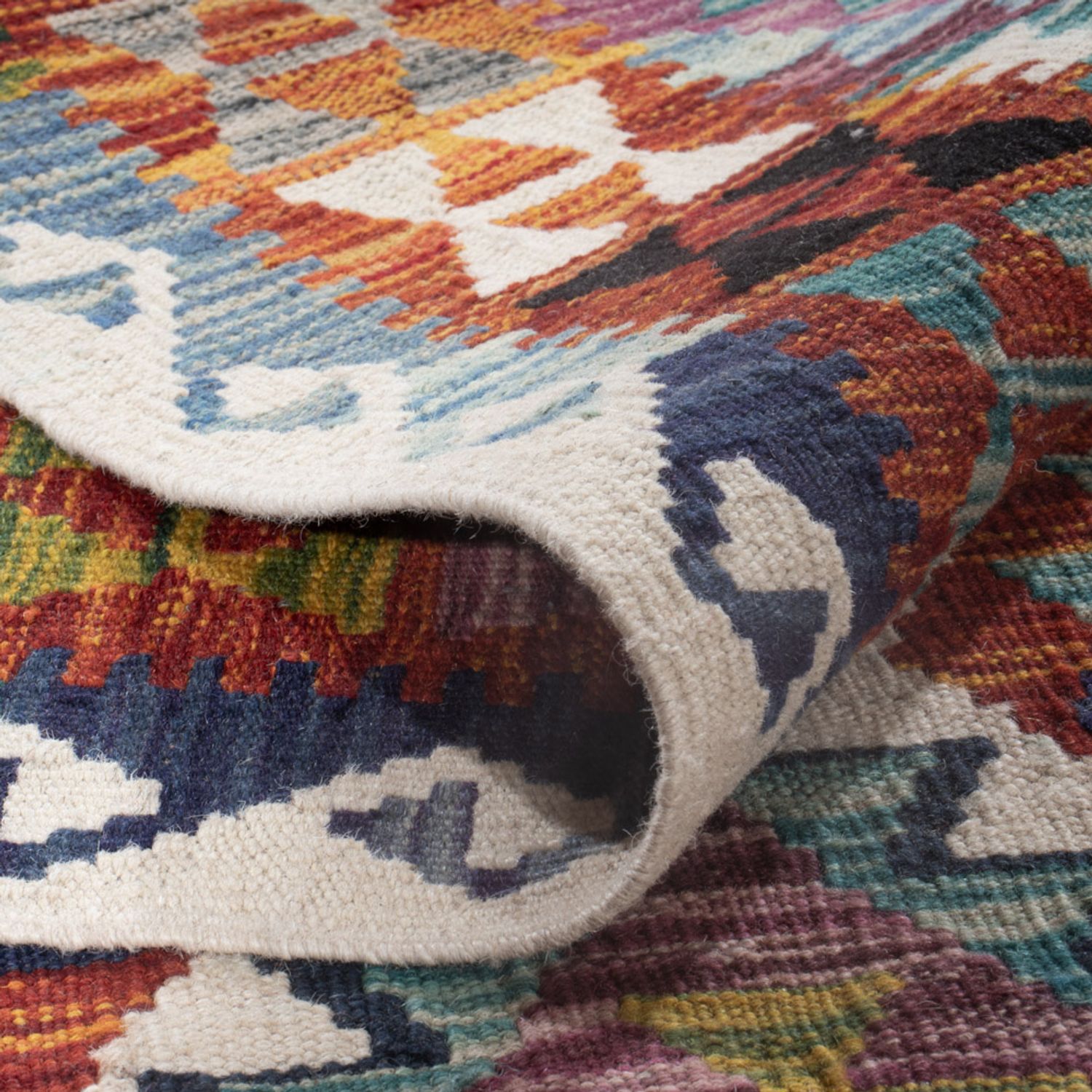 Kelimteppe - Splash - 253 x 167 cm - flerfarget