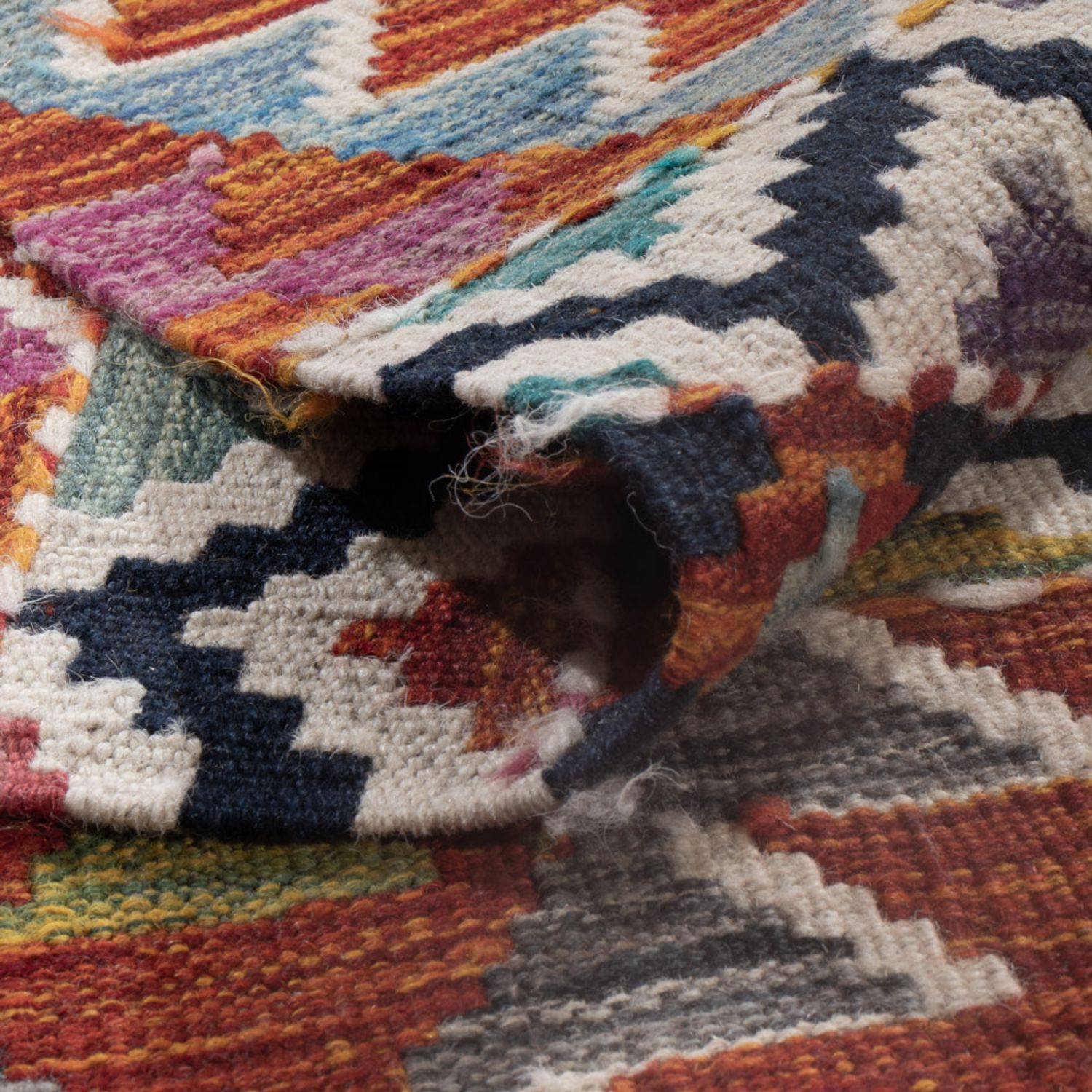 Kelimteppe - Splash - 256 x 175 cm - flerfarget