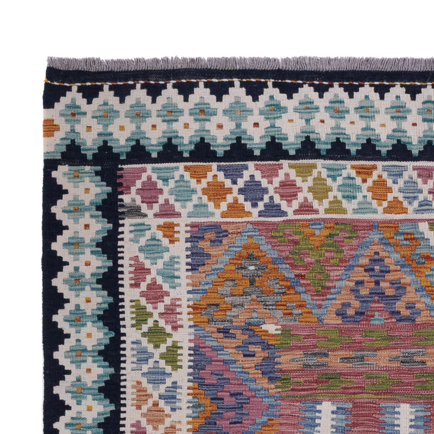 Kelimteppe - Splash - 248 x 178 cm - flerfarget