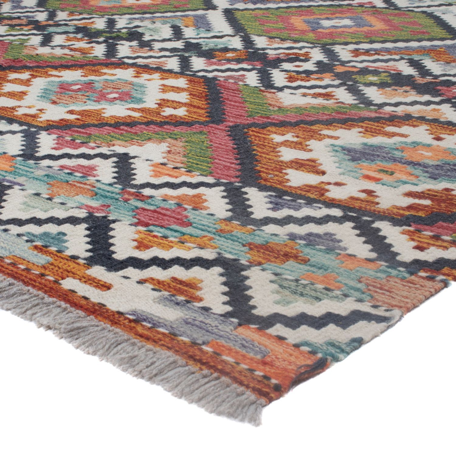 Kelimteppe - Splash - 256 x 190 cm - flerfarget