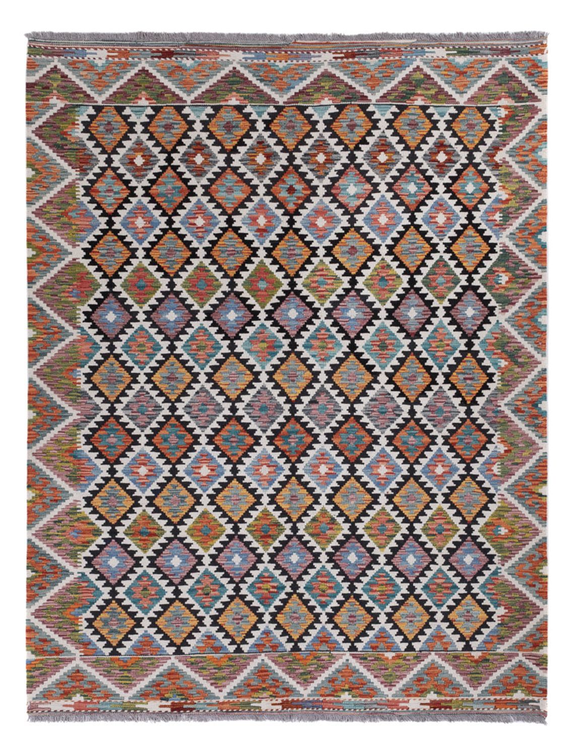 Kelim Rug - Splash - 241 x 185 cm - multicolored
