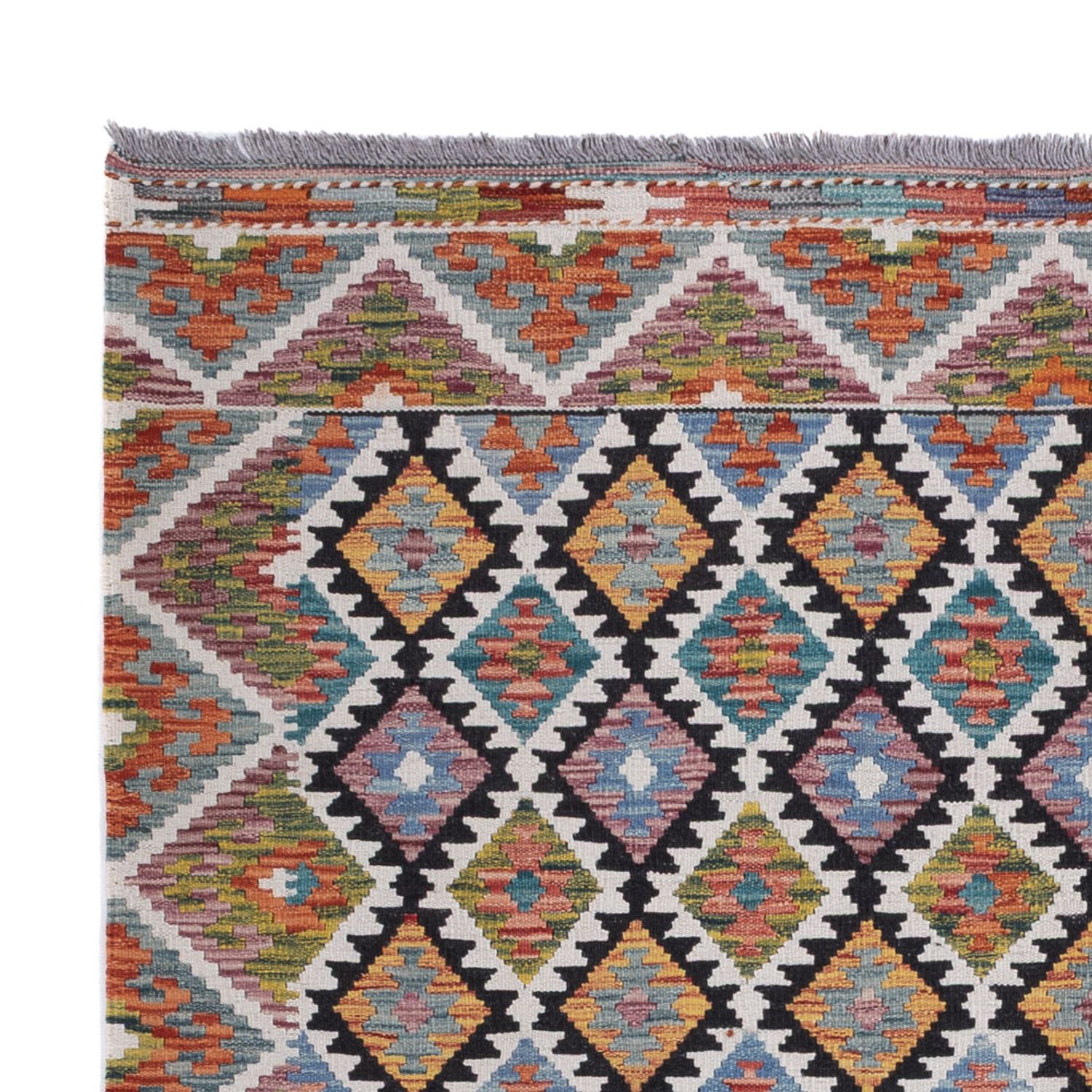 Kelim Rug - Splash - 241 x 185 cm - multicolored