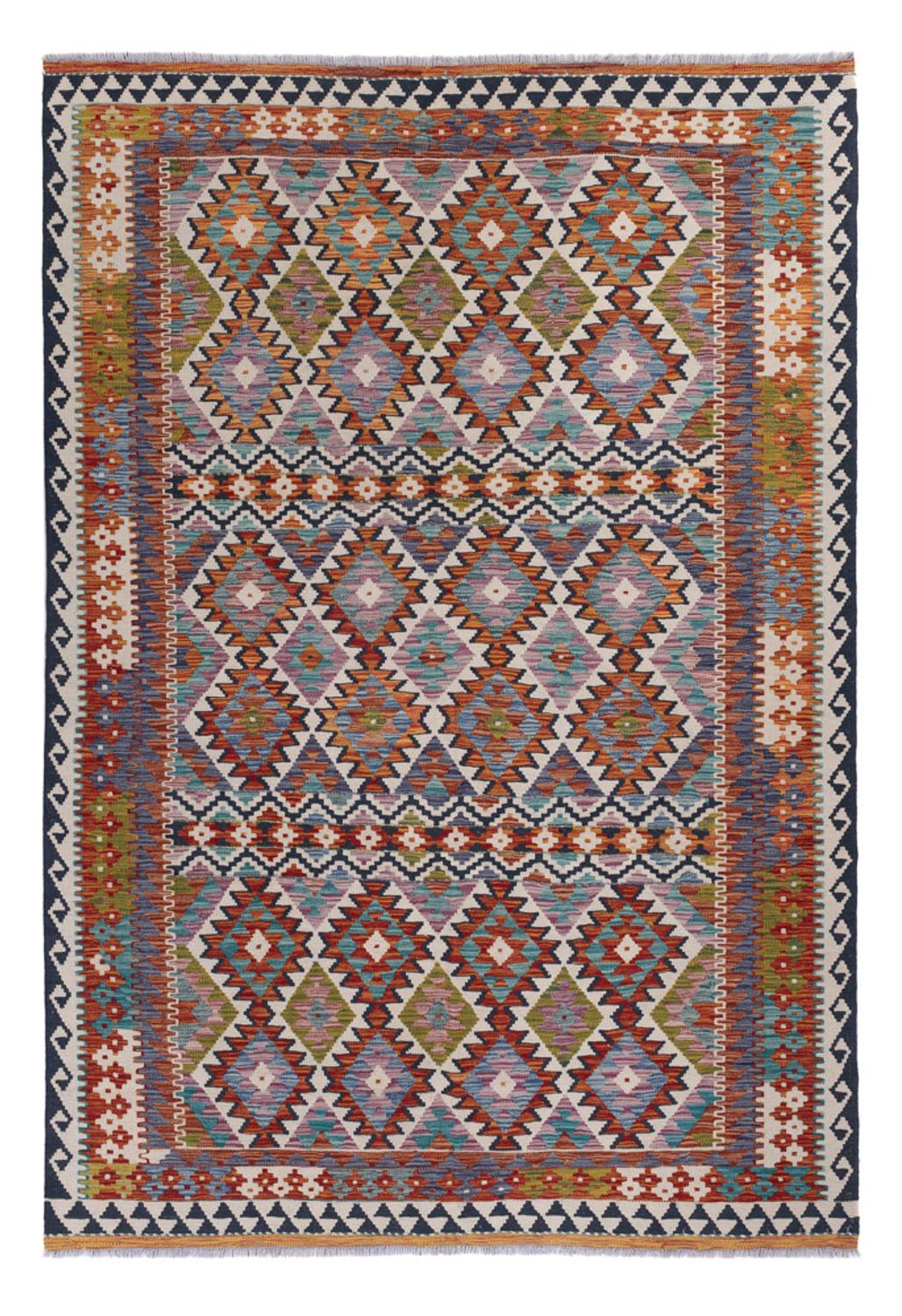 Kelim Rug - Splash - 253 x 176 cm - multicolored