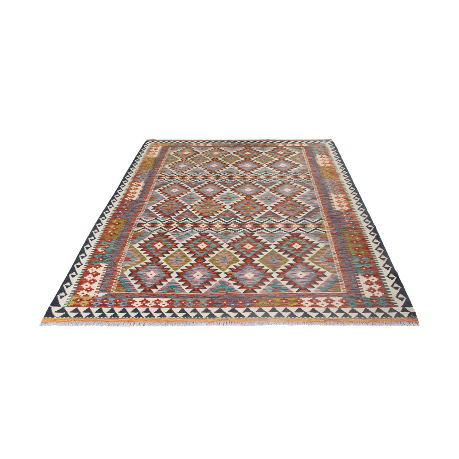 Kelim Rug - Splash - 253 x 176 cm - multicolored