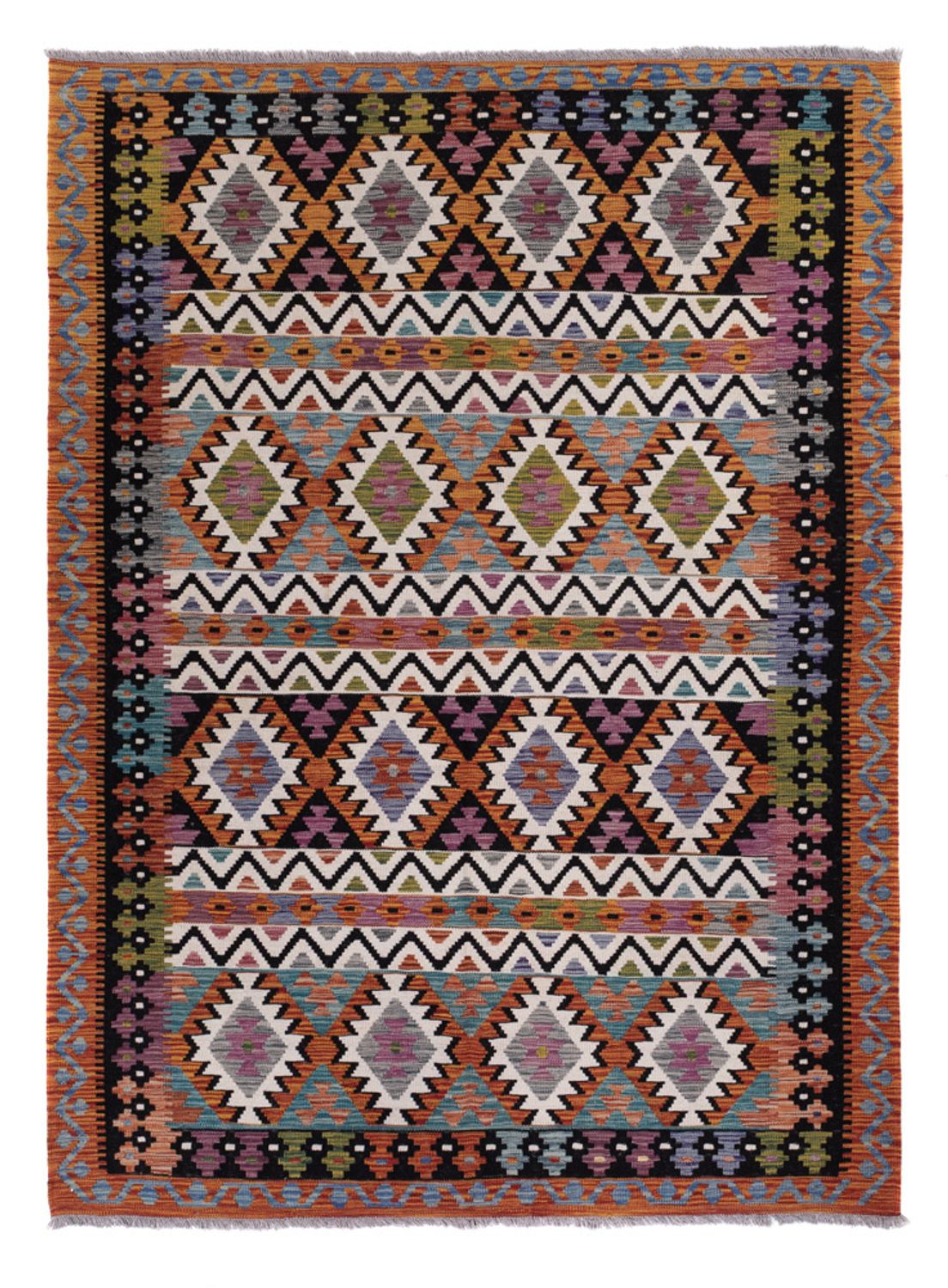 Kelim Rug - Splash - 245 x 178 cm - multicolored