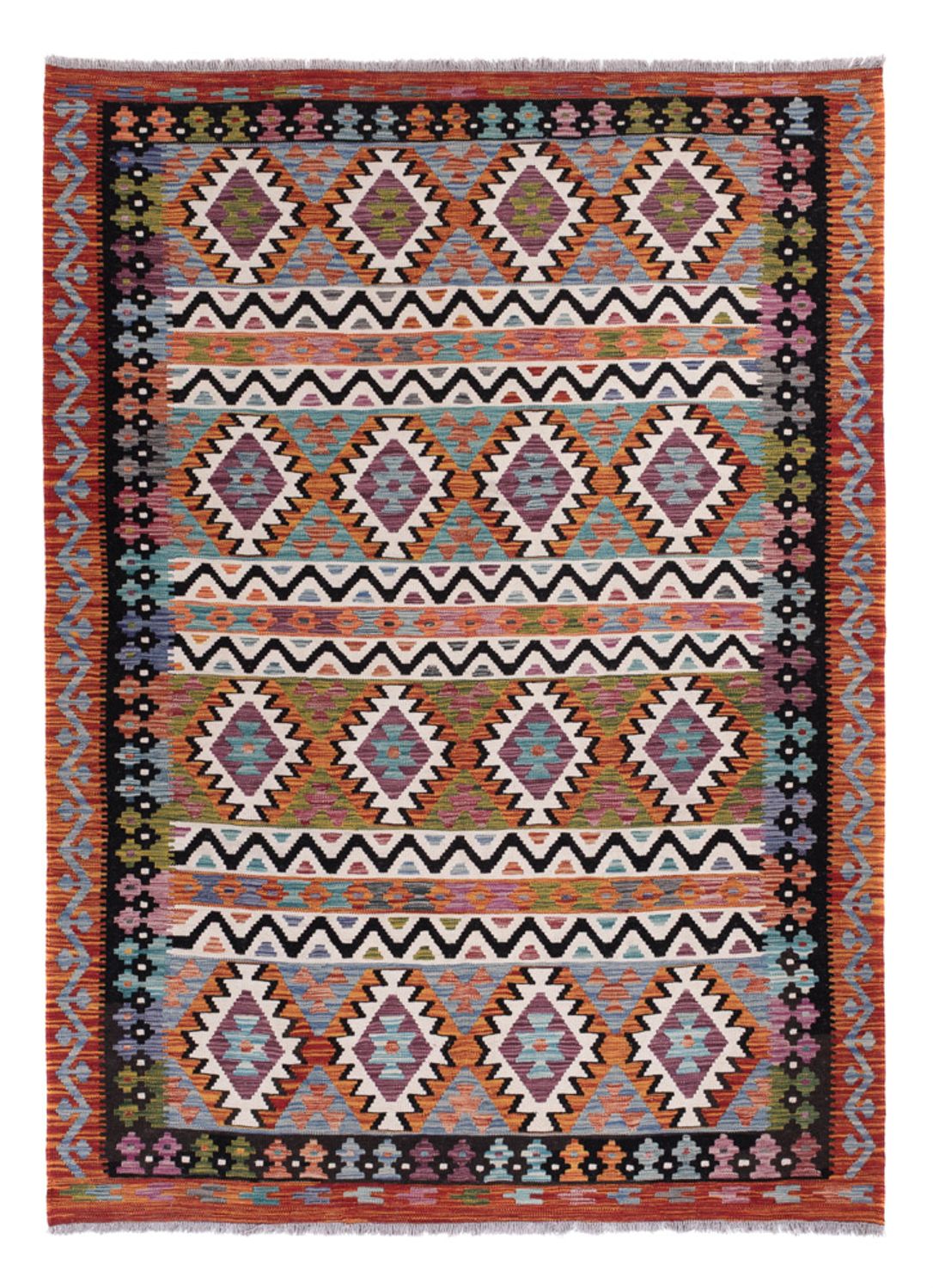 Kelim Rug - Splash - 245 x 183 cm - multicolored
