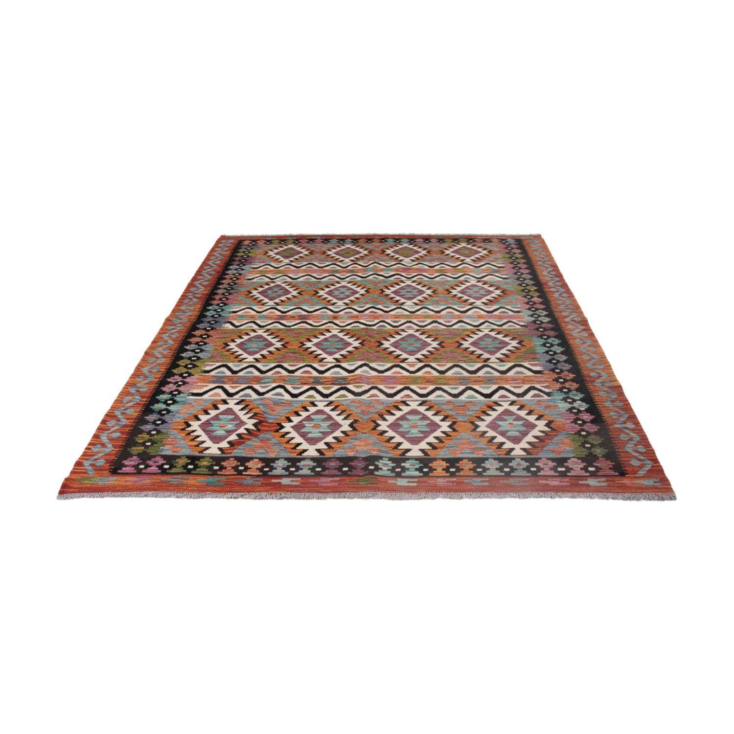 Kelim Rug - Splash - 245 x 183 cm - multicolored